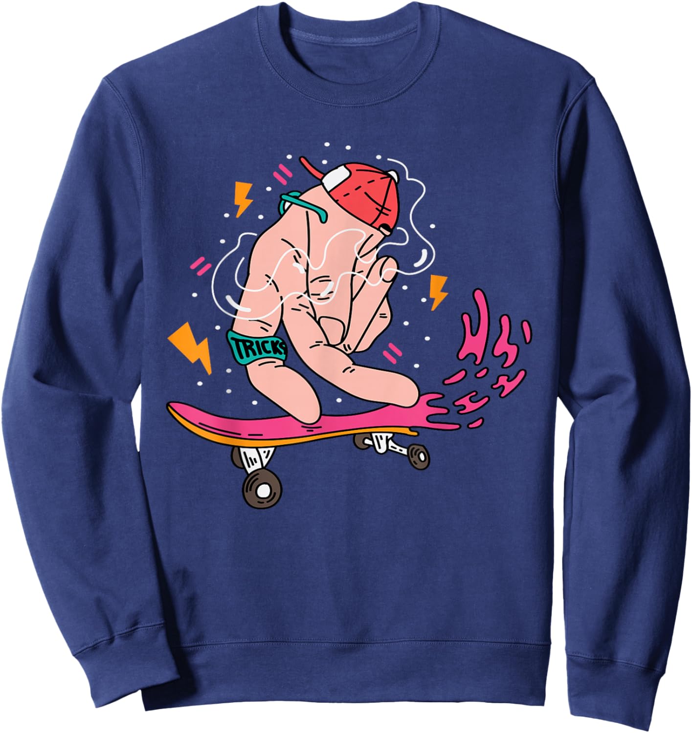 Finger Skateboarding Athlete Sweatshirt - Sweatshirt | Navy