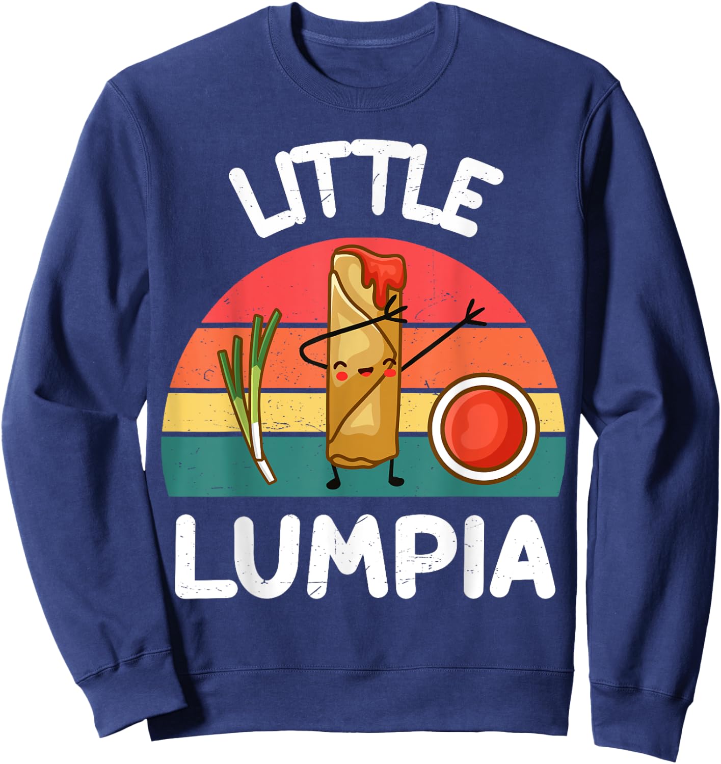 Toddler Boys Little Lumpia Cute Baby Girls Filipina Filipino Sweatshirt - Sweatshirt | Navy