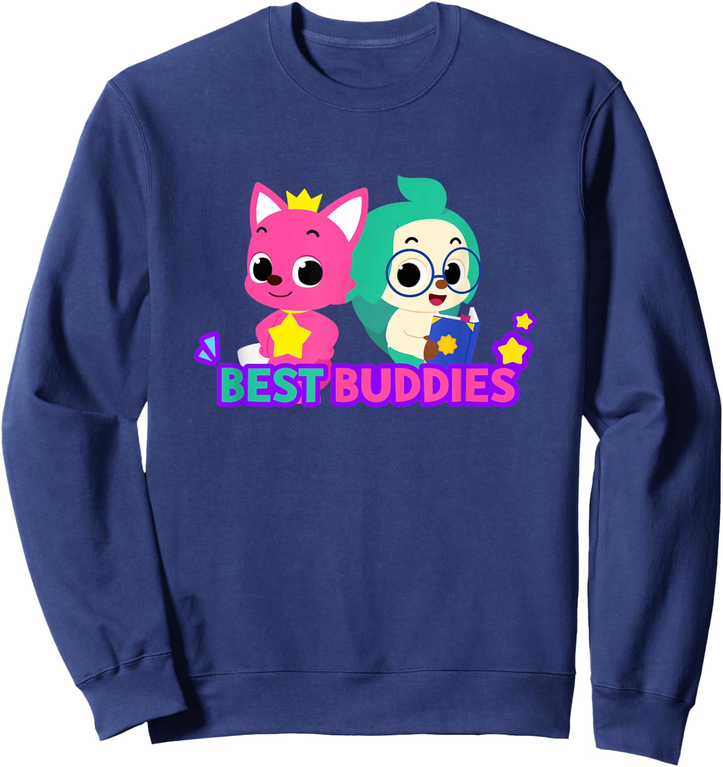 Pinkfong Wonderstar Best Buddies Pinkfong and Hogi Small Sweatshirt - Sweatshirt | Navy