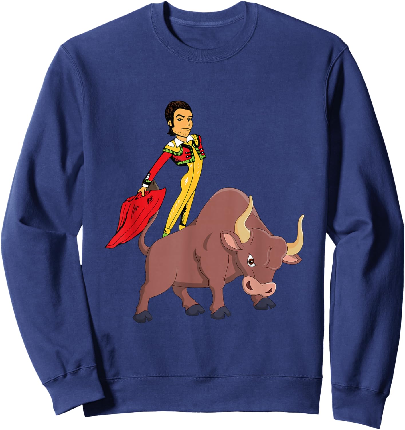 Bull Fighters, Funny Bull Fighting Lovers Costume Sweatshirt - Sweatshirt | Navy