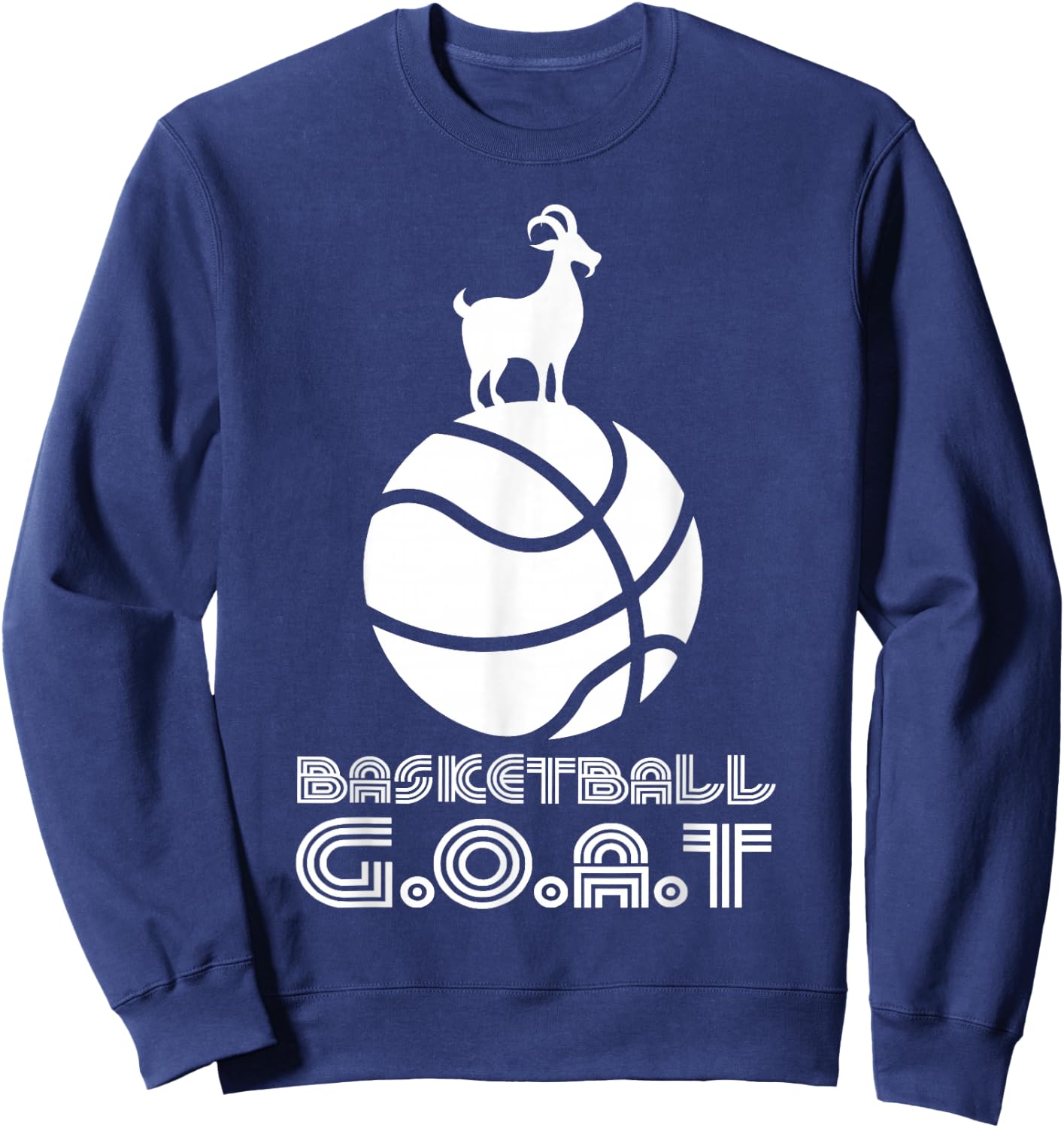 Funny Boys Basketball GOAT Kids Baller Youth Player Gift Sweatshirt - Sweatshirt | Navy