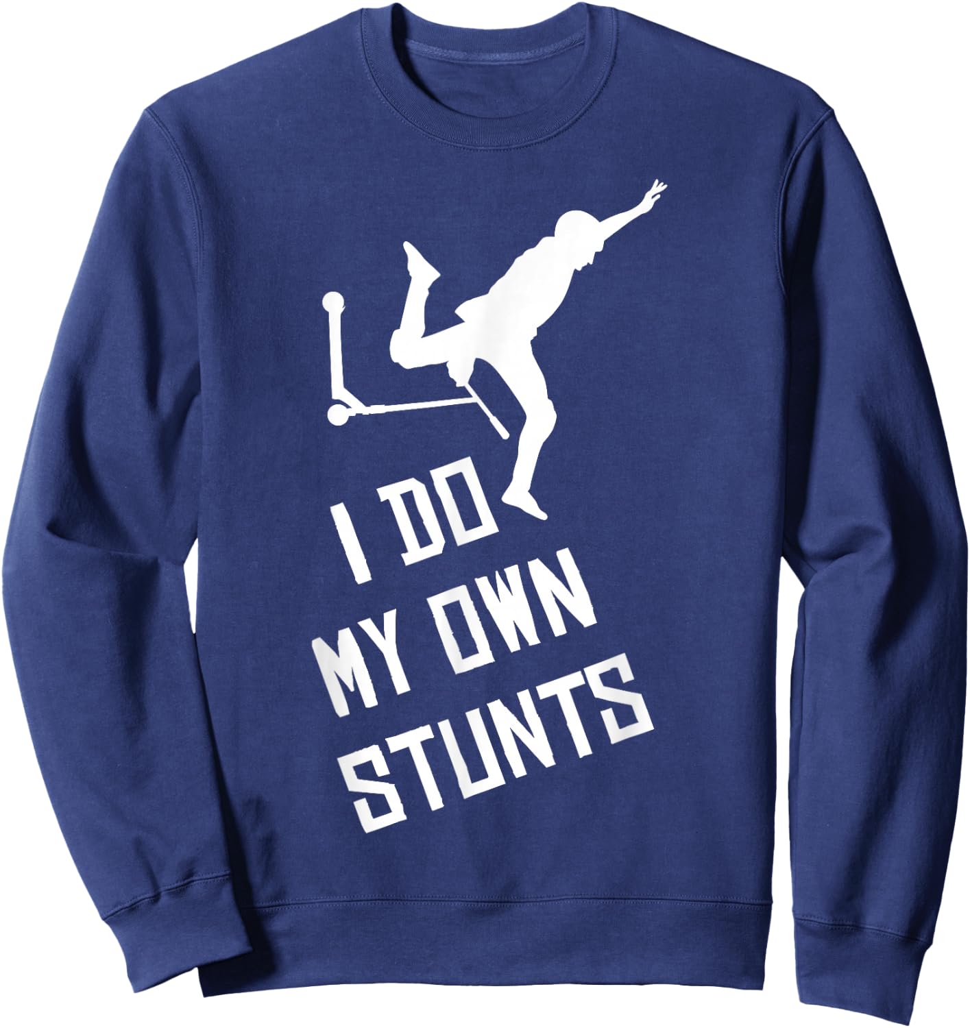 Scooter Stunt Saying Gift Children and Boys Sweatshirt - Sweatshirt | Navy