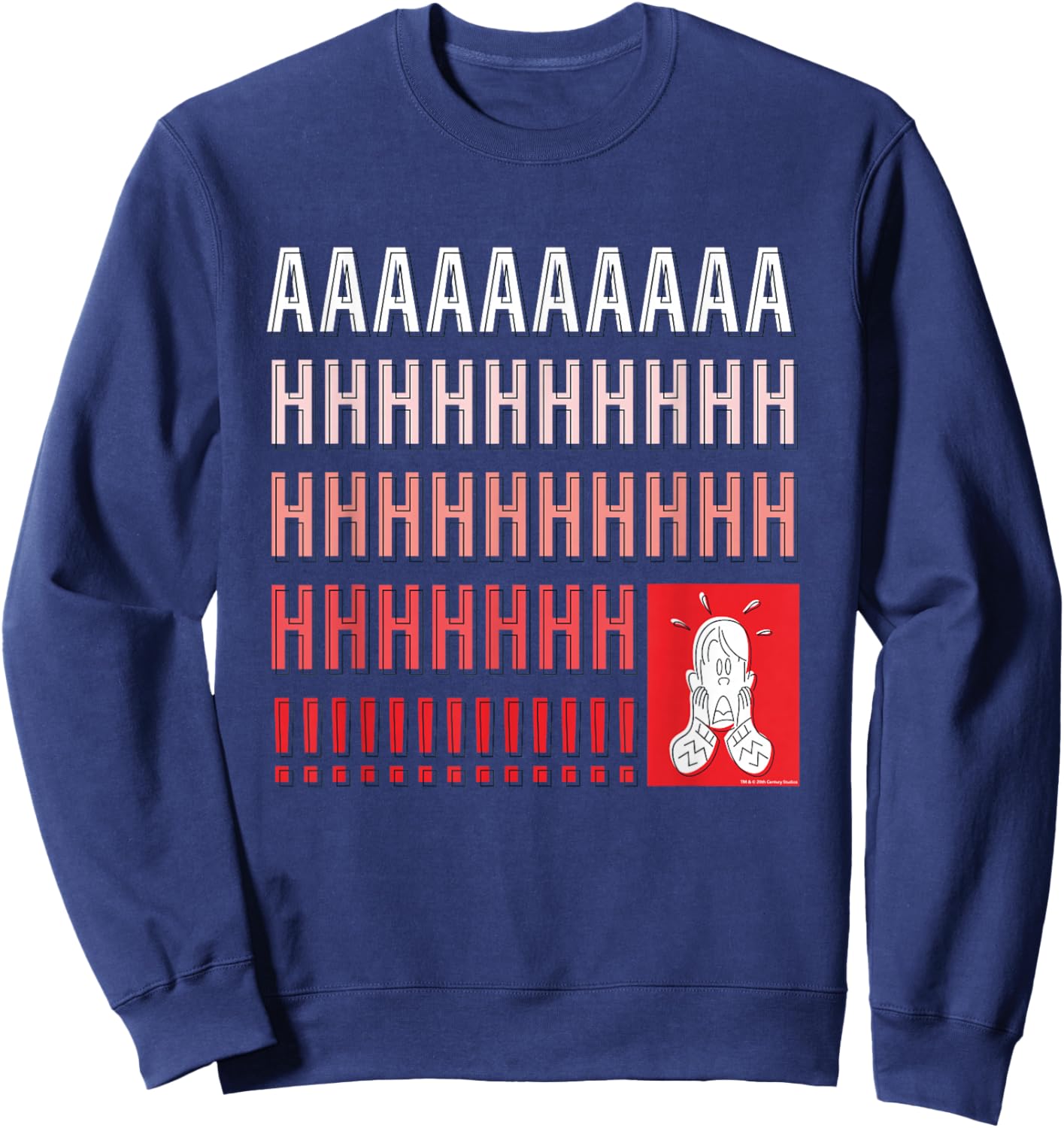 Home Alone Kevin McCallister “AAAAAHHHHHH!!!!!” Scream Funny Sweatshirt - Sweatshirt | Navy