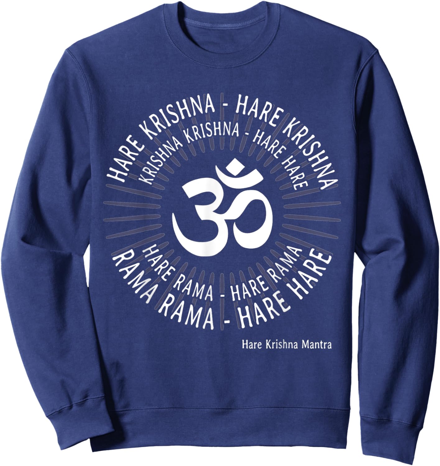 Hare Krishna Shirt Spiritual Hare Krishna Mantra Sweatshirt - Sweatshirt | Navy
