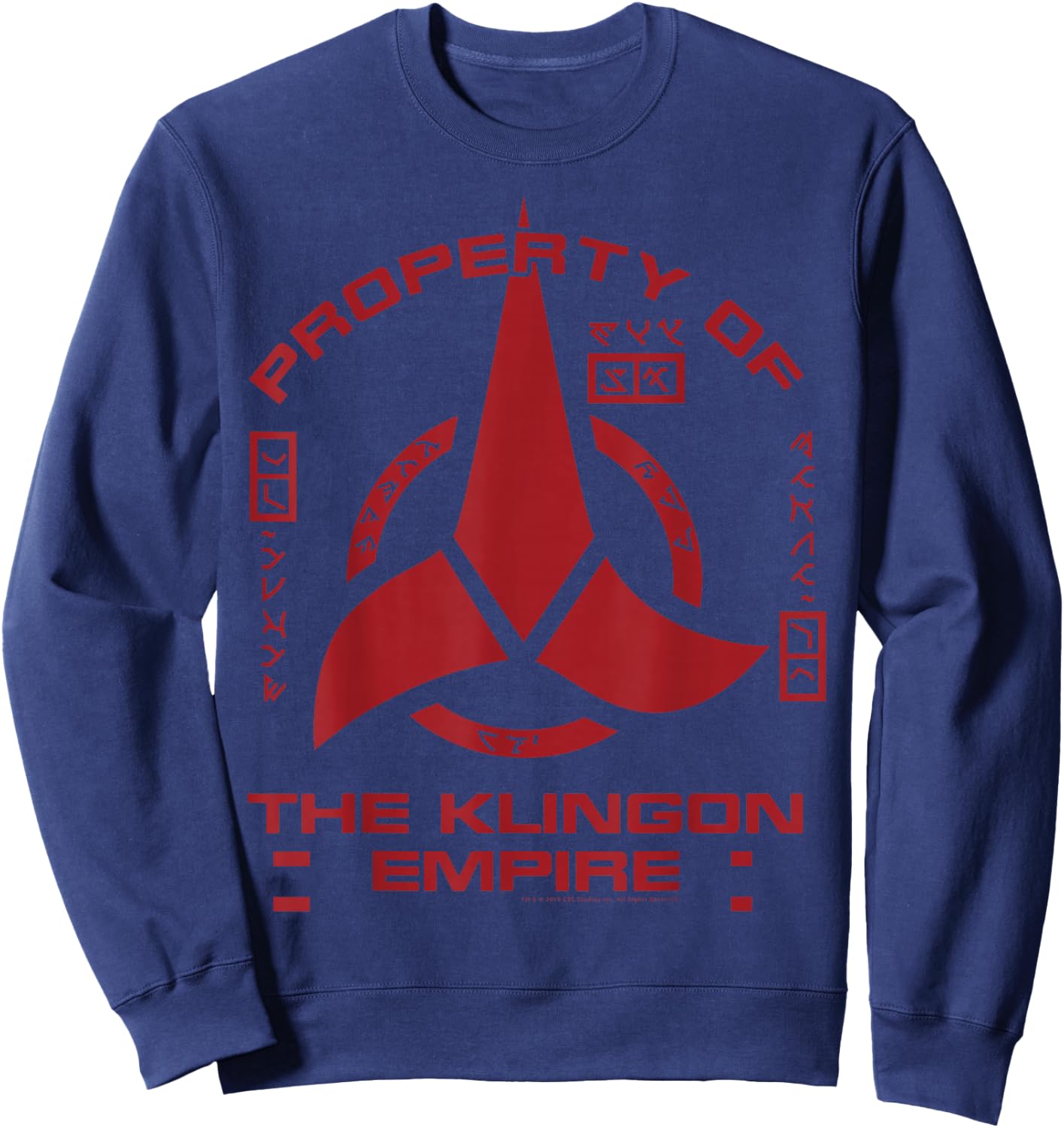 Star Trek: Discovery Property Of The Klingon Empire Red Logo Sweatshirt - Sweatshirt | Navy