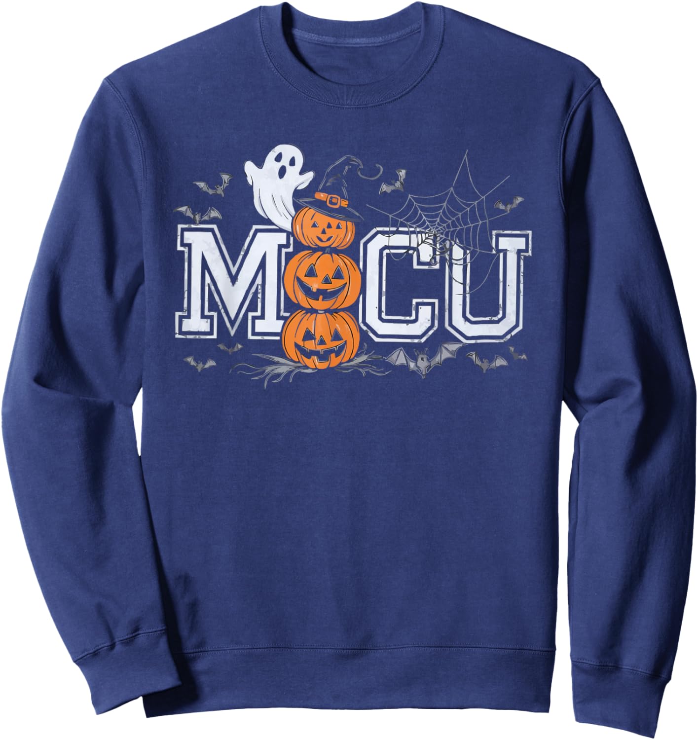 ICU Nurse Halloween Emergency Room Nursing Trick Or Treat Sweatshirt - Sweatshirt | Navy