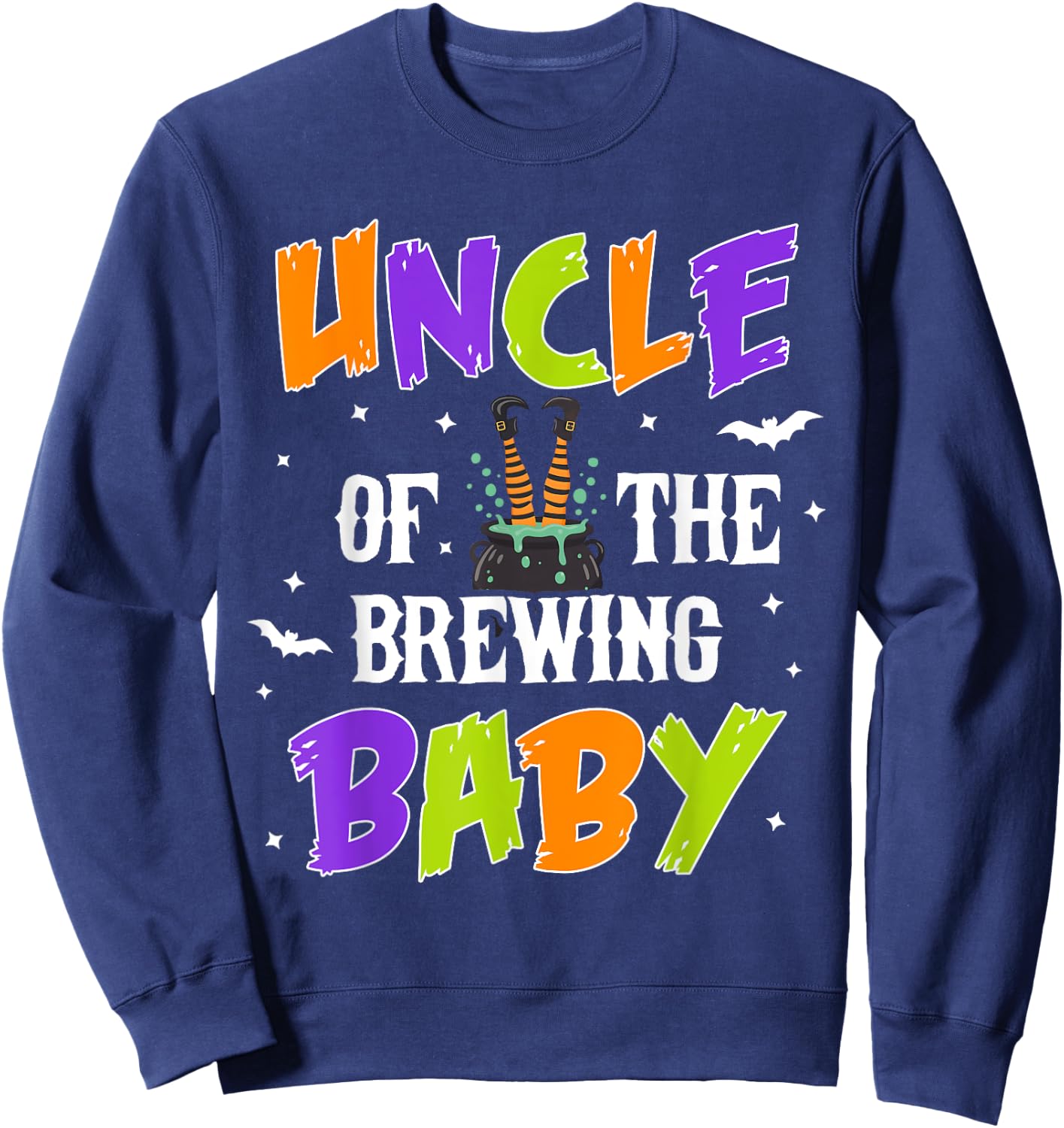Uncle of the Brewing Baby Halloween Theme Baby Shower Sweatshirt - Sweatshirt | Navy