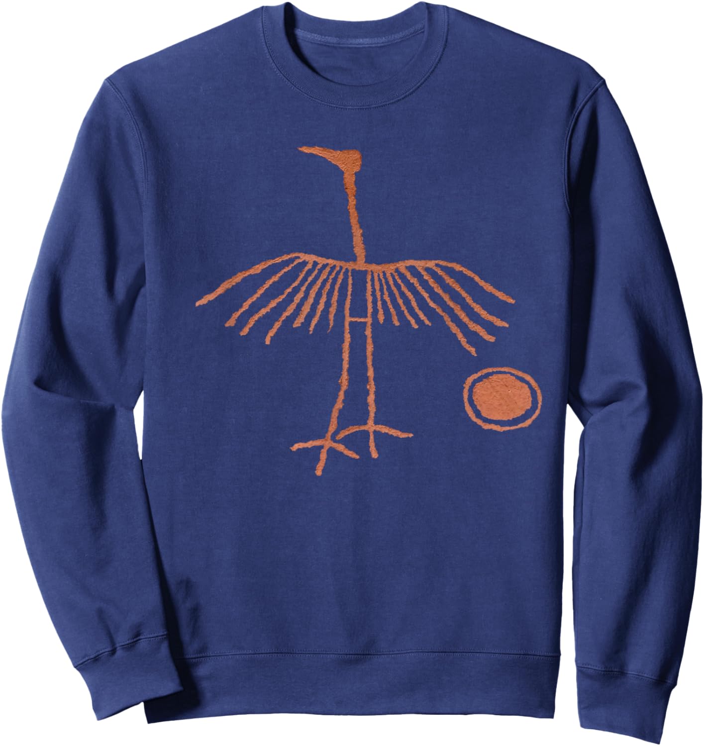 Crane Petroglyph. Sweatshirt - Sweatshirt | Navy