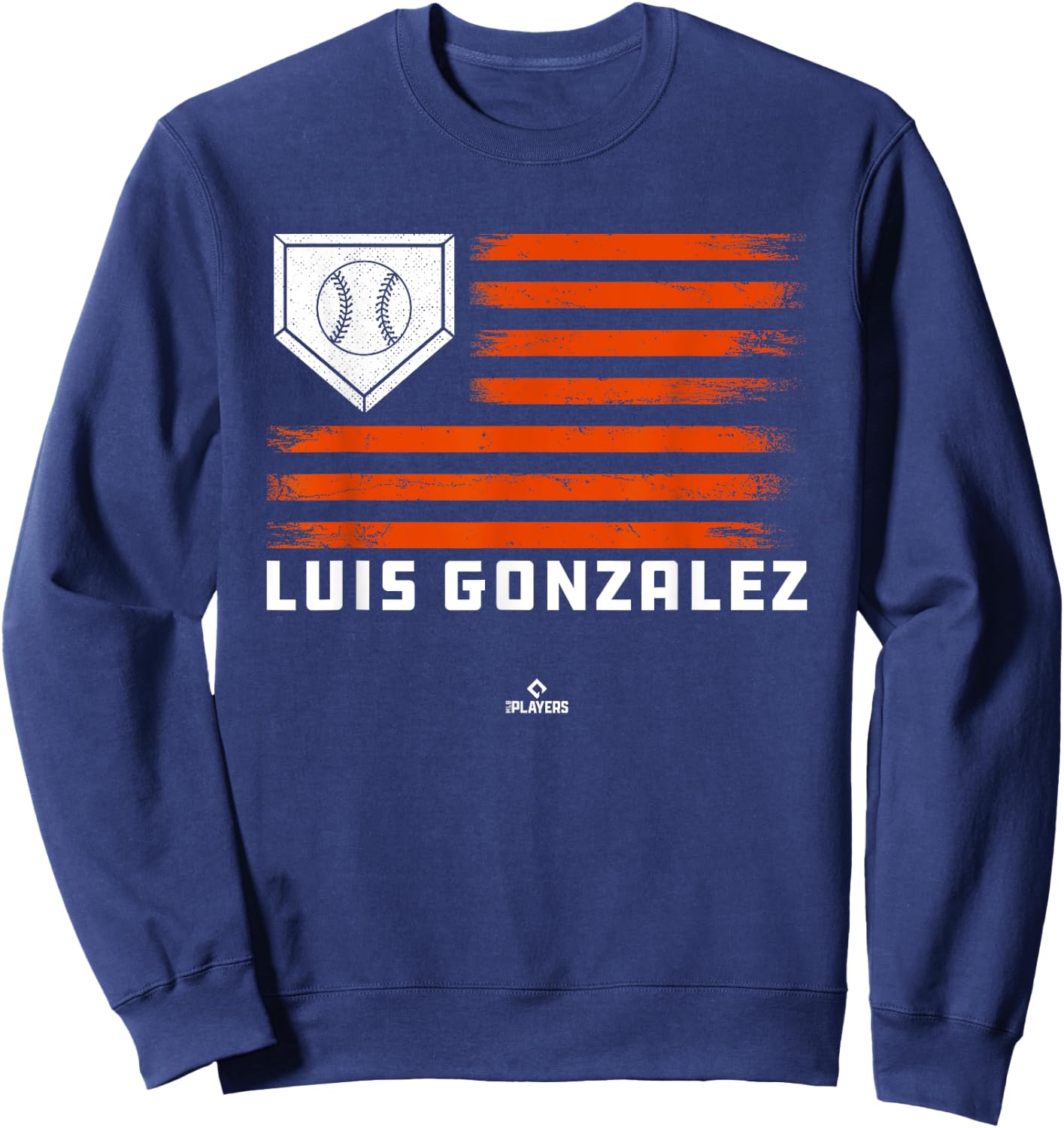 Vintage Flag Gameday Luis Gonzalez Prospect Baseball Fan Sweatshirt - Sweatshirt | Navy