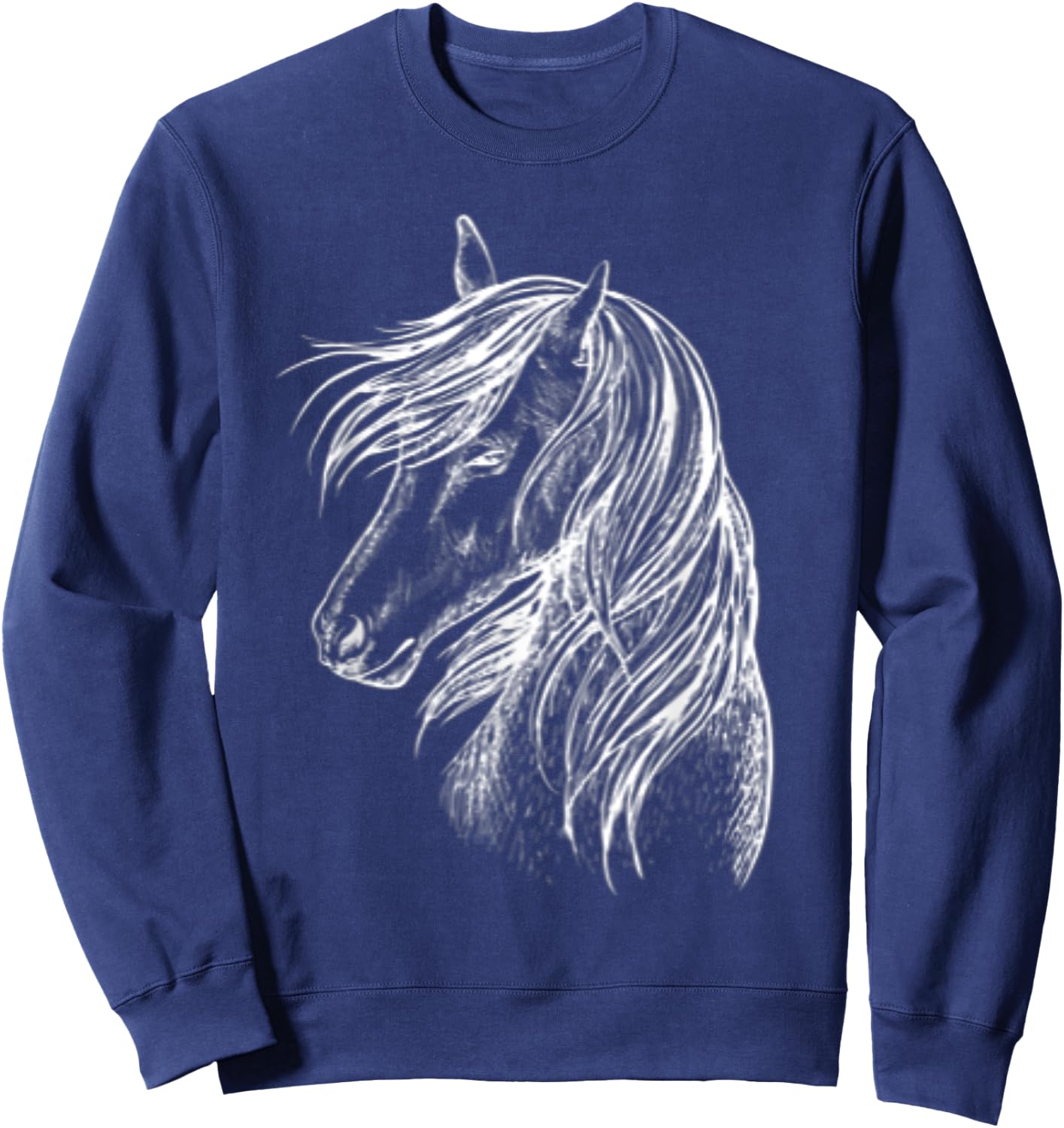 Girls horses love riding horse box great beauty Sweatshirt - Sweatshirt | Navy