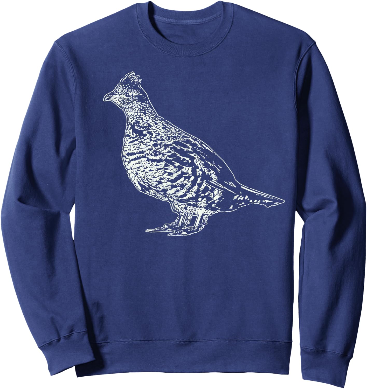 Ruffed Grouse Shirt | Ornithology, Birding, Bird Lover Gift Sweatshirt - Sweatshirt | Navy