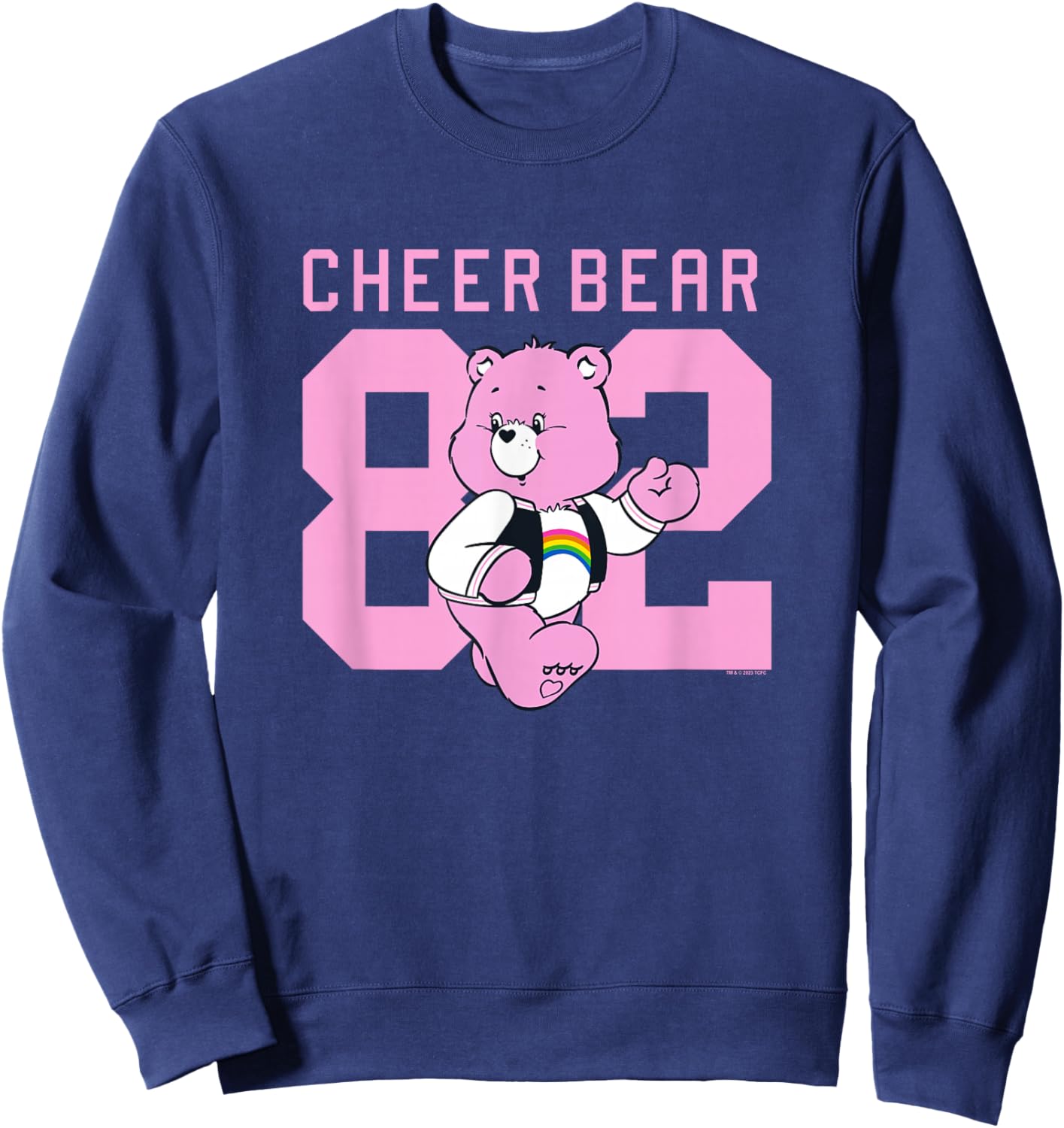 Care Bears 82 Cheer Bear College Sports Jersey Style Sweatshirt - Sweatshirt | Navy