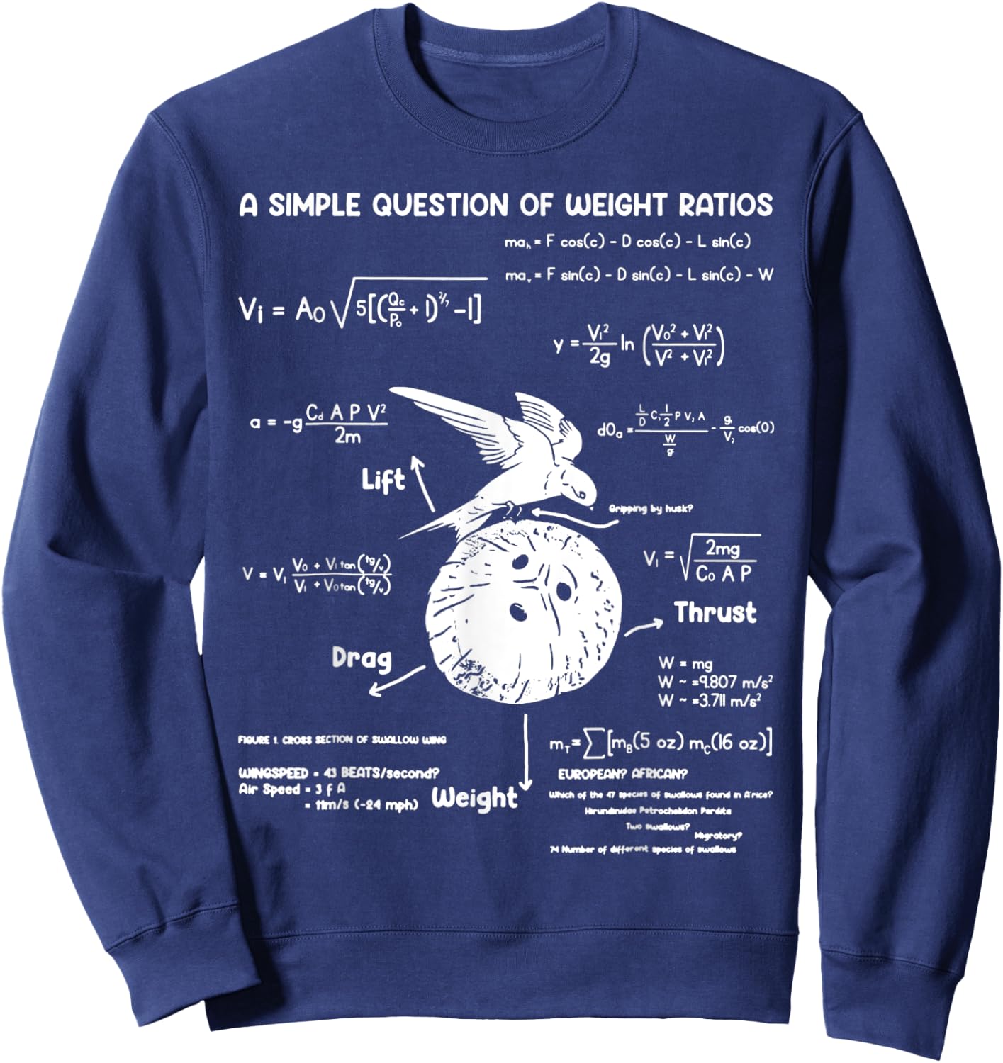 A Simple Question Of Weight Ratios Funny Math Teacher Sweatshirt - Sweatshirt | Navy