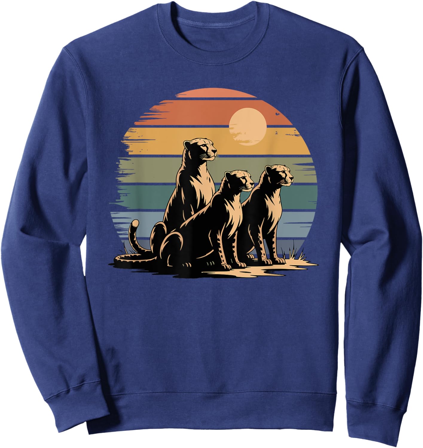 Graffiti Art Melting Cheetah Cheetahs Sweatshirt - Sweatshirt | Navy