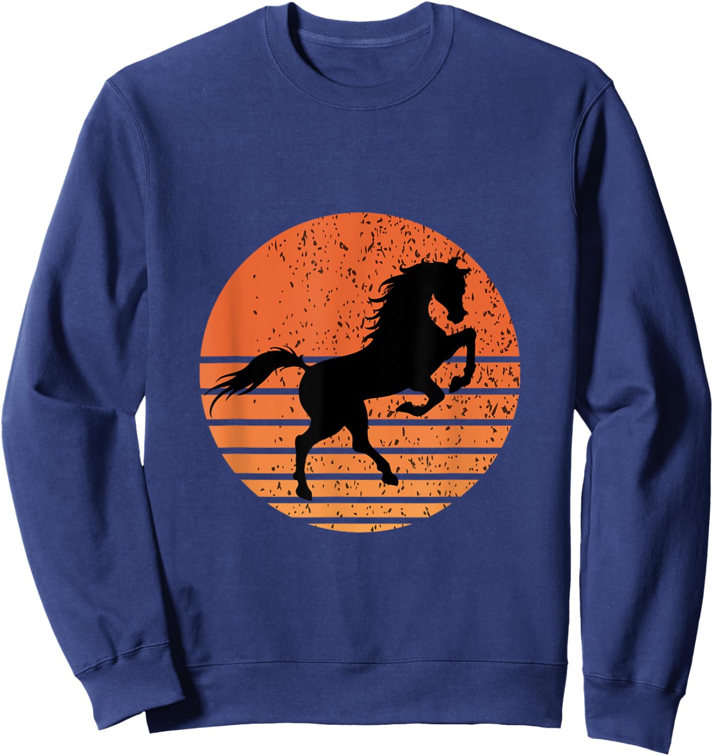 Horse Shadow: Vintage Sunset Sweatshirt - Sweatshirt | Navy