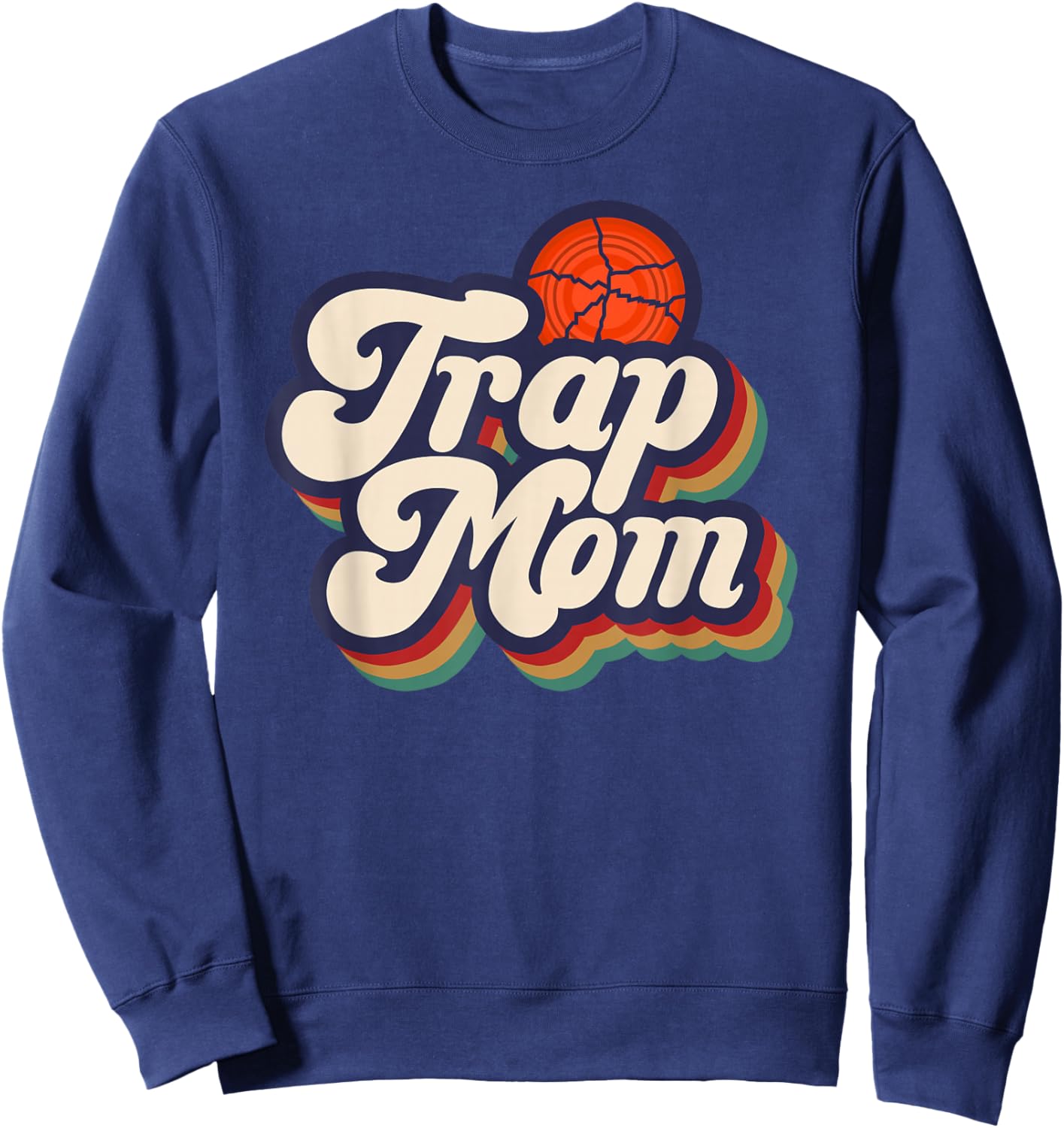 Trap Mom Retro Trap Shooting Mom Trap Shooting Mama Sweatshirt - Sweatshirt | Navy