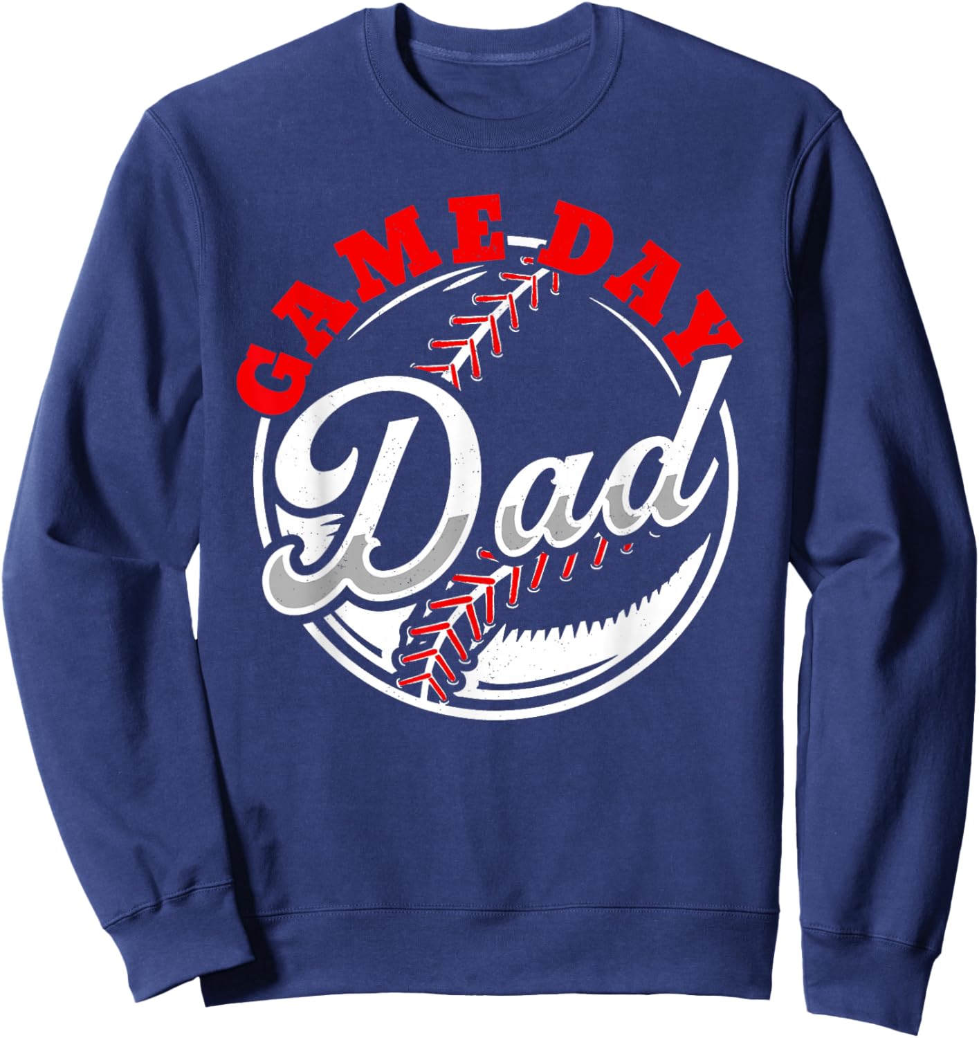Game Day Dad Proud Baseball Parent Summer Sports League Women Sweatshirt - Sweatshirt | Navy