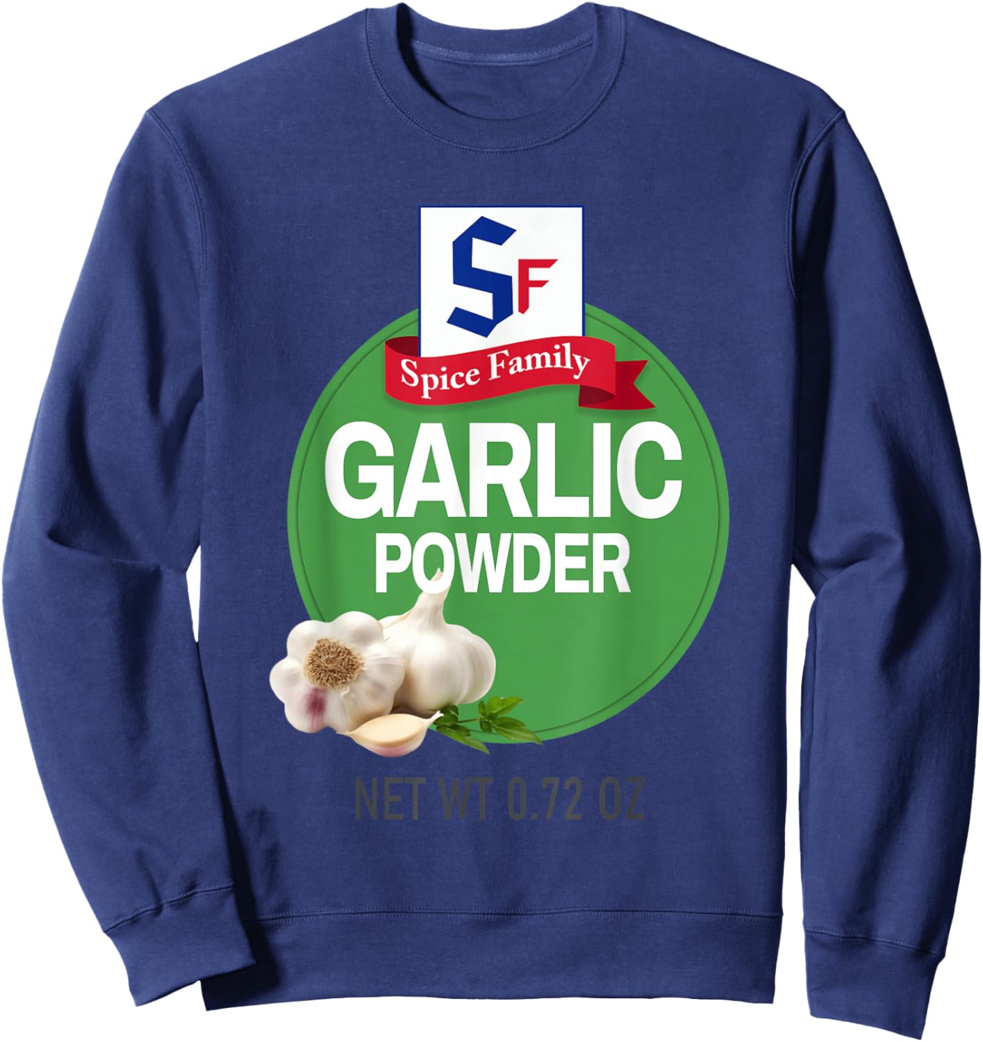 Garlic Powder Halloween Spice Costume Group Matching Sweatshirt - Sweatshirt | Navy