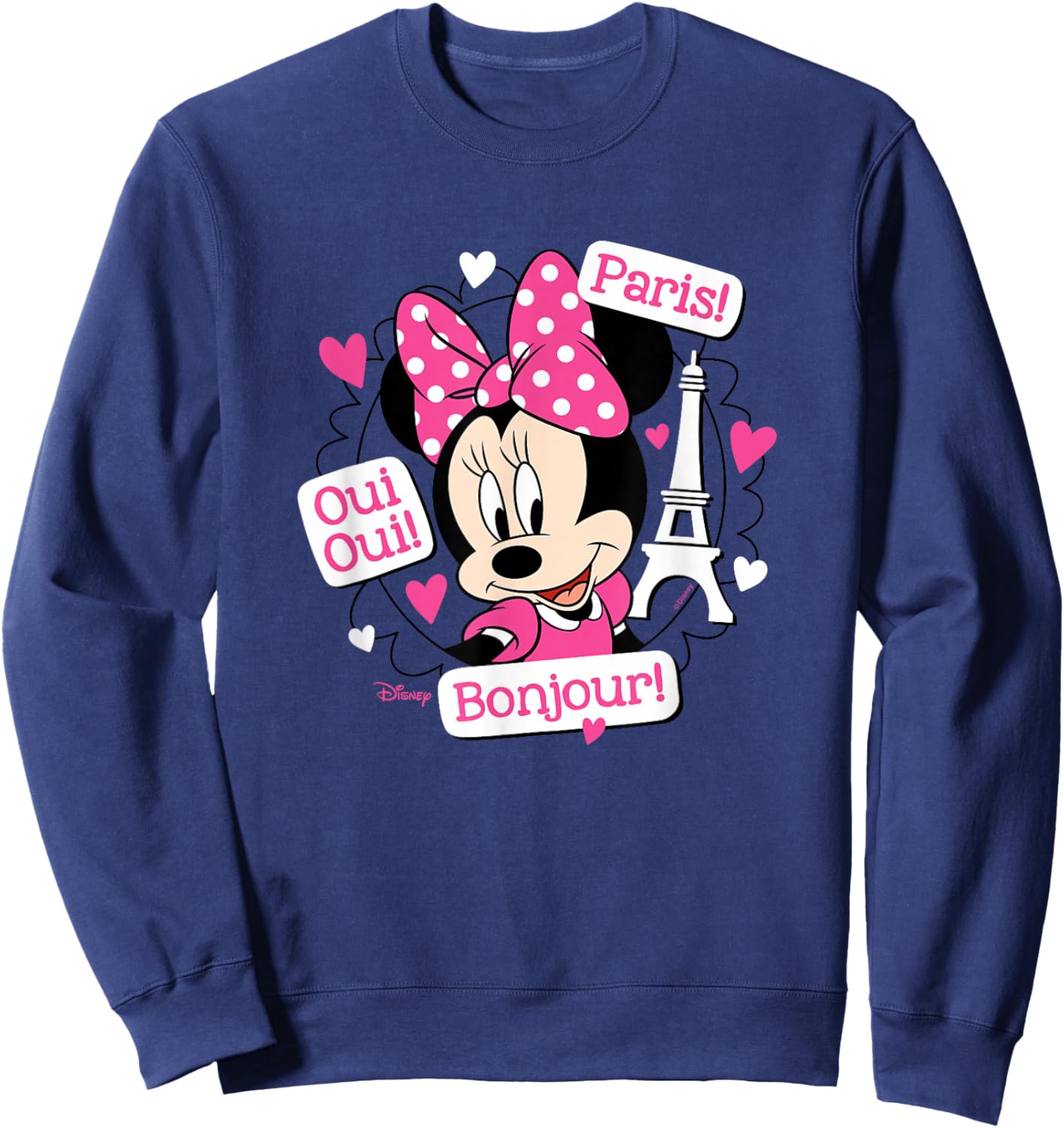 Minnie Mouse - Paris Bonjour Oui Oui Sweatshirt - Sweatshirt | Navy
