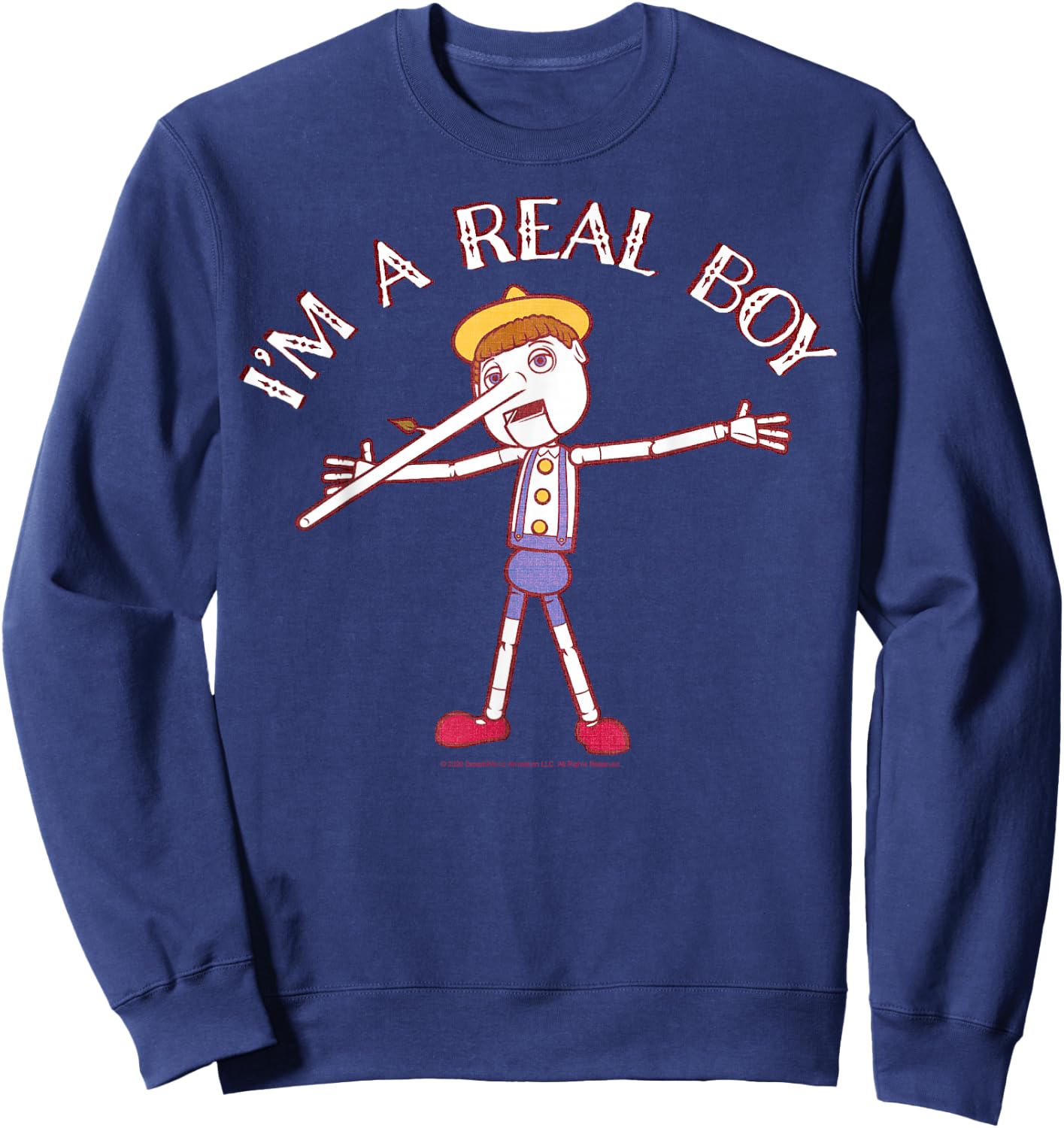 Shrek Pinocchio I'm A Real Boy Sweatshirt - Sweatshirt | Navy