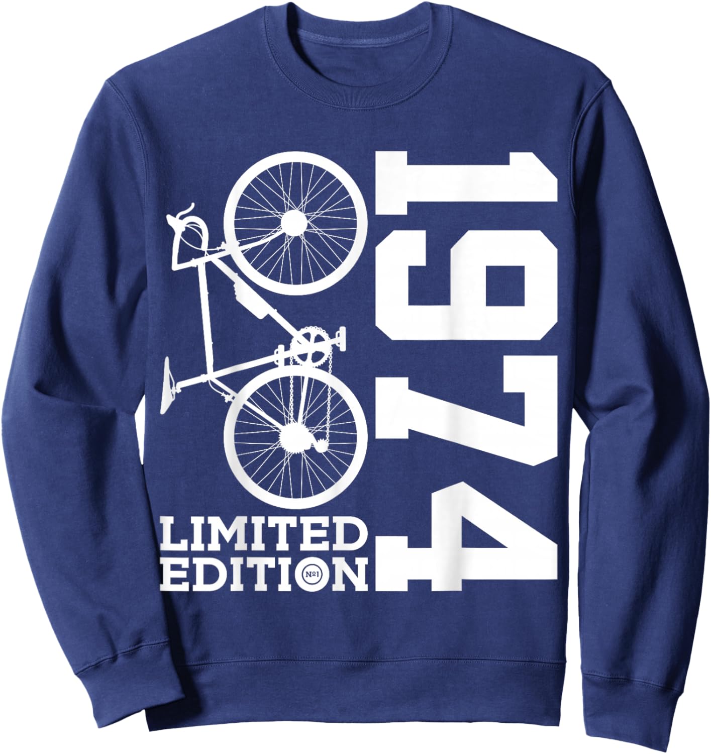 Cyclist 1974 Bike 52nd Birthday Racing Bike Sweatshirt - Sweatshirt | Navy