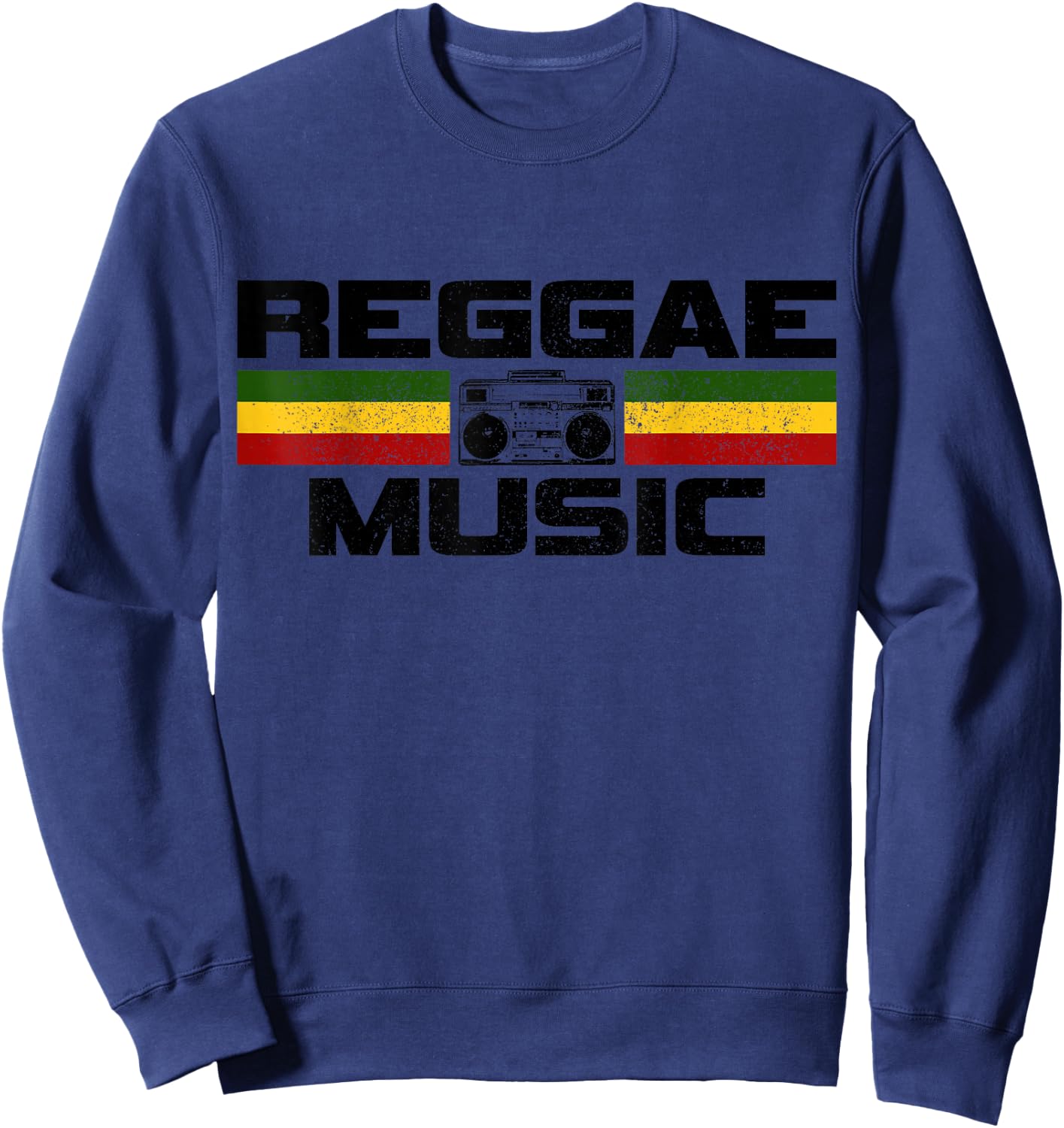 Reggae Music Rastafari Rasta Jamaica Gift Sweatshirt - Sweatshirt | Navy
