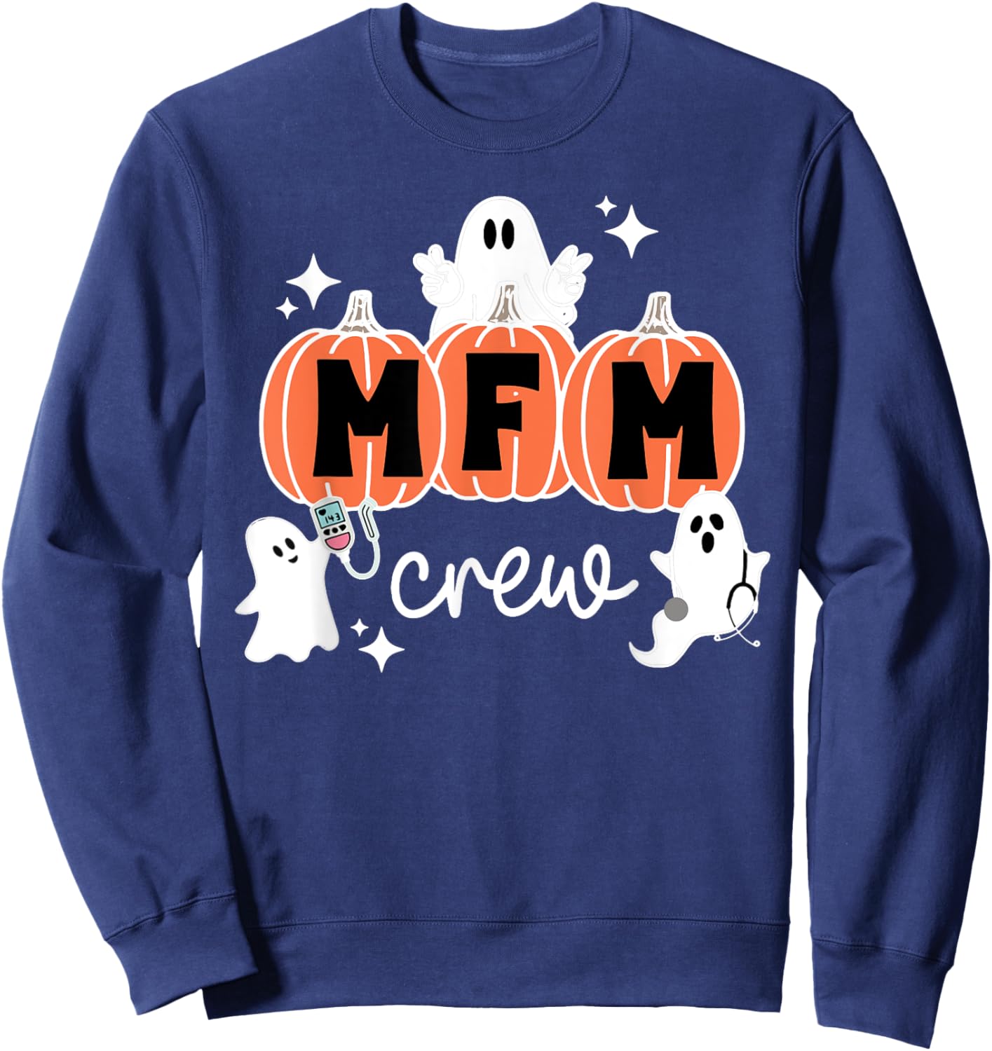 MFM Halloween Halloween MFM Crew Maternal Fetal Medicine Nu Sweatshirt - Sweatshirt | Navy