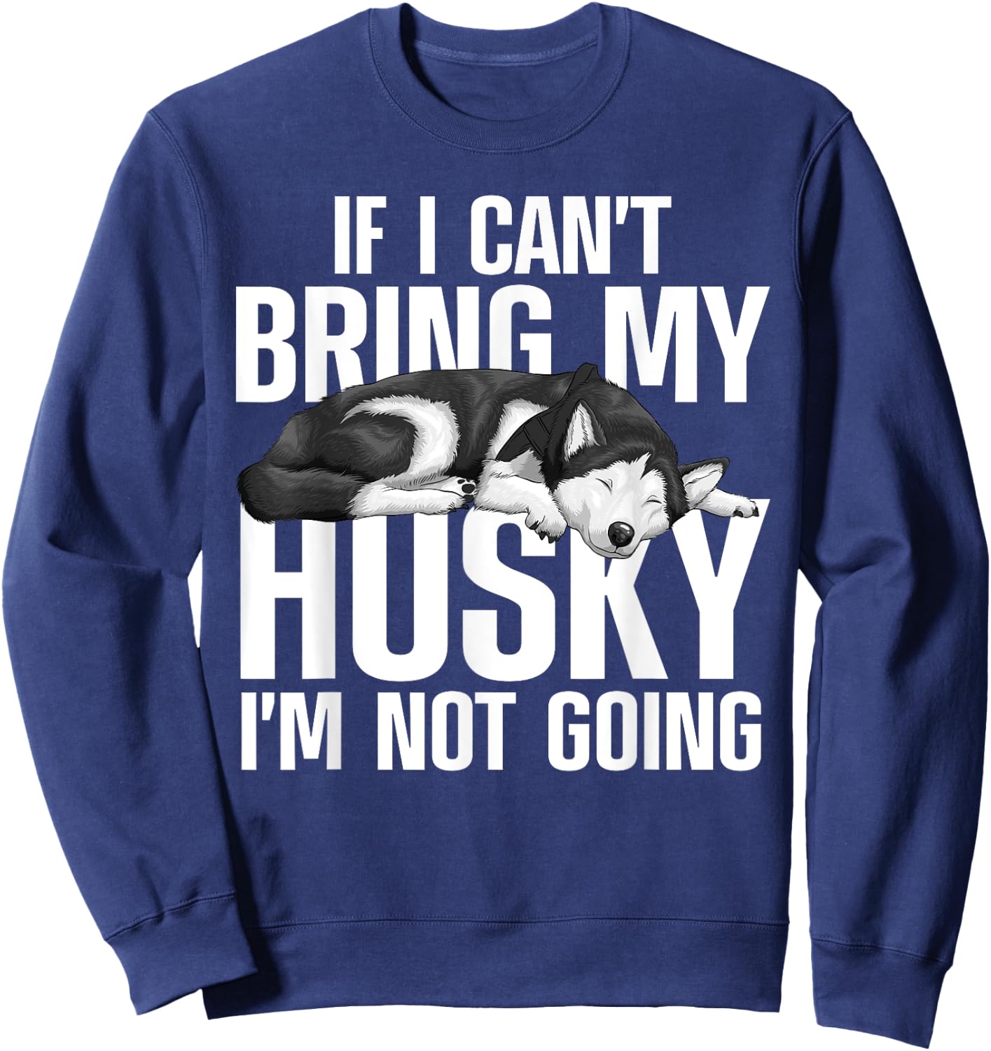 Husky Design Women Siberian Husky Dog Husky Lover Sweatshirt - Sweatshirt | Navy