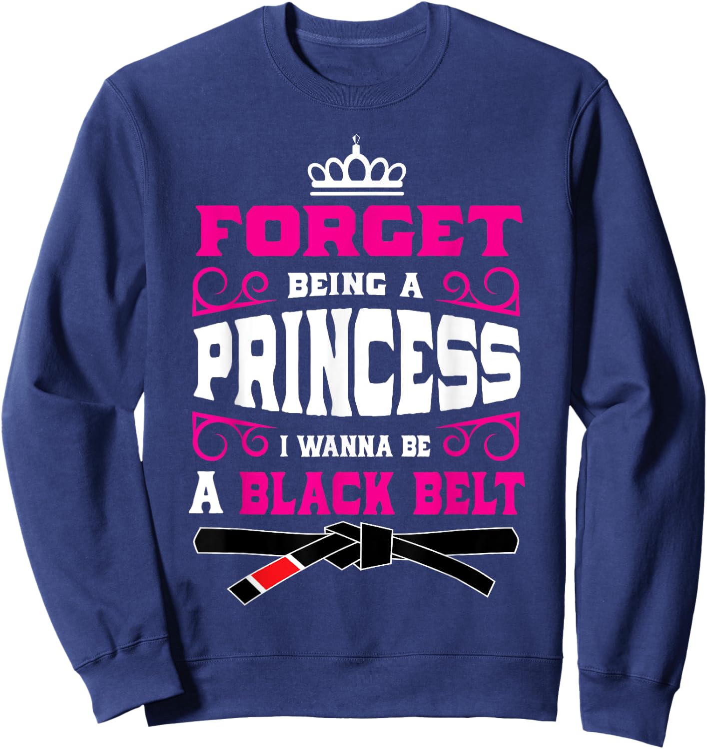 Cute Jiu Jitsu Girls Gift | Jiujitsu Girl, Martial Arts, BJJ Sweatshirt - Sweatshirt | Navy