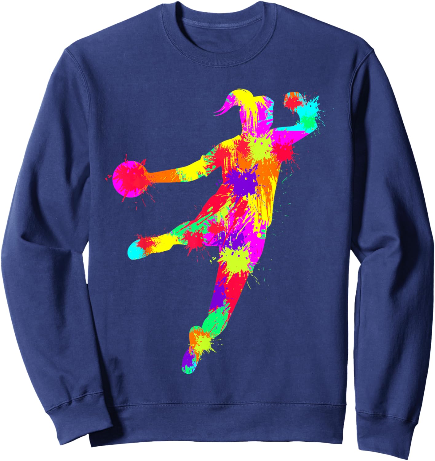 Handball Handballerin Handballspieler Mädchen Kinder Sweatshirt - Sweatshirt | Navy