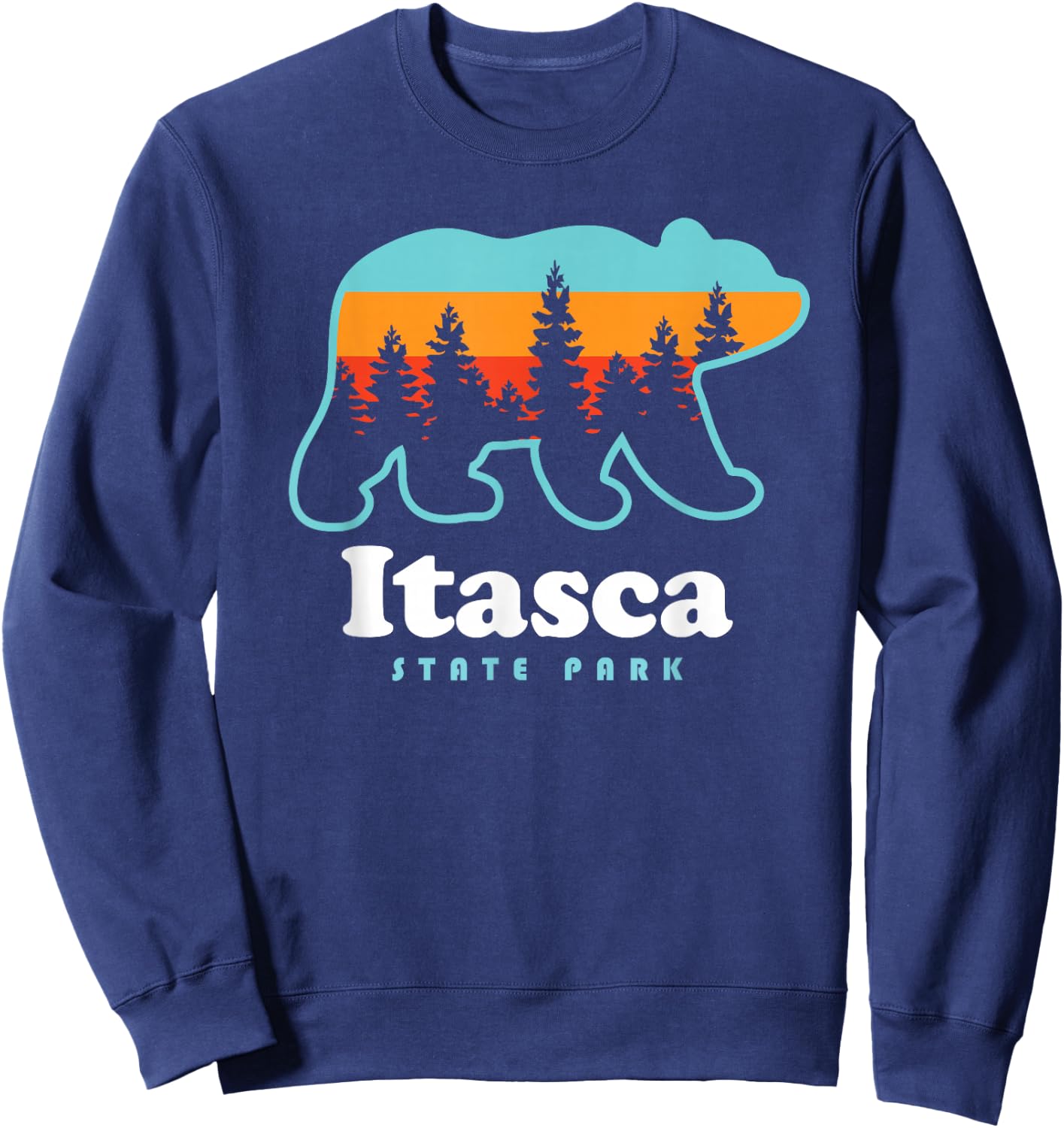 Itasca State Park Minnesota Bear Sweatshirt - Sweatshirt | Navy