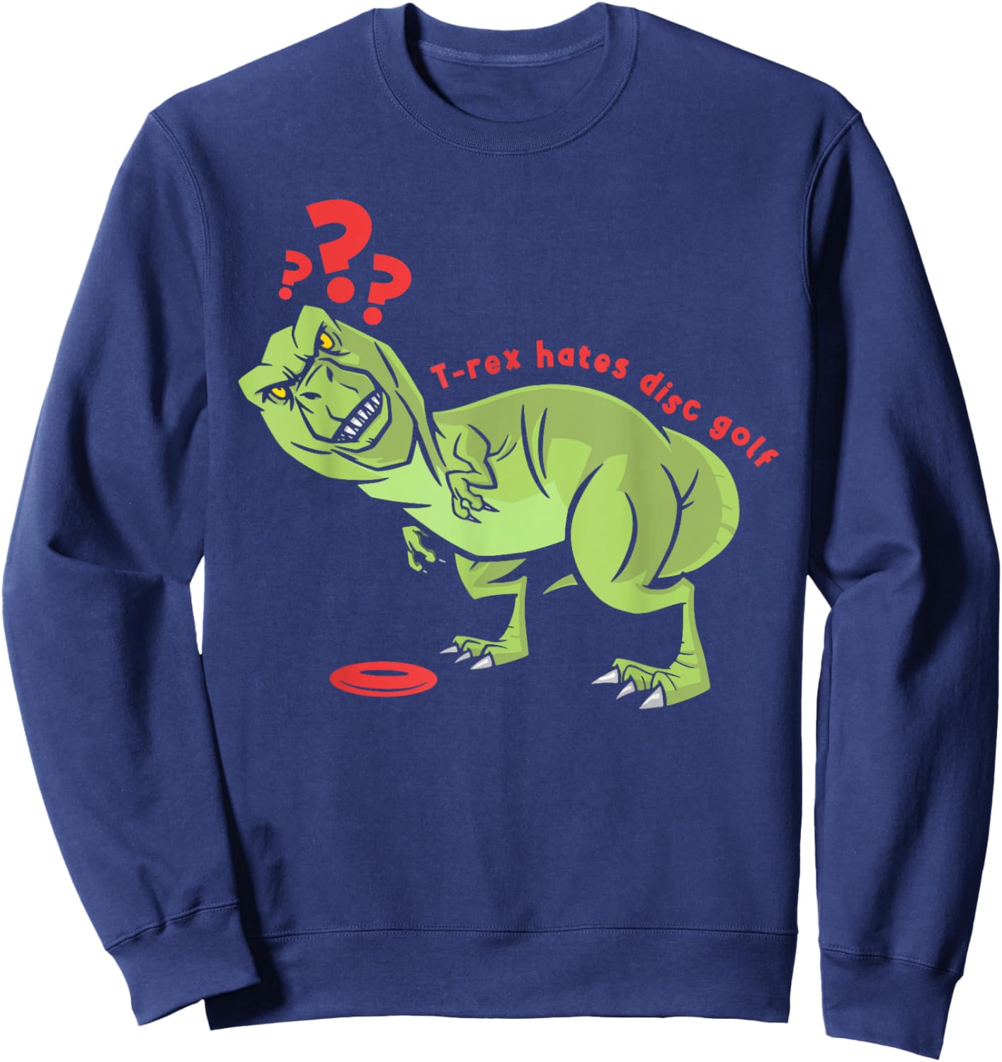 Funny Disc Golf T Rex Kids Sweatshirt - Sweatshirt | Navy