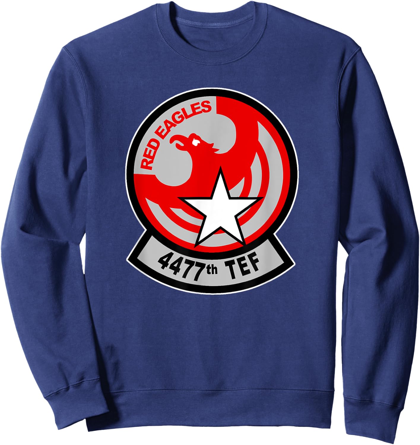 Red Eagles 4477th TEF America's MiG Squadron Insignia Sweatshirt - Sweatshirt | Navy