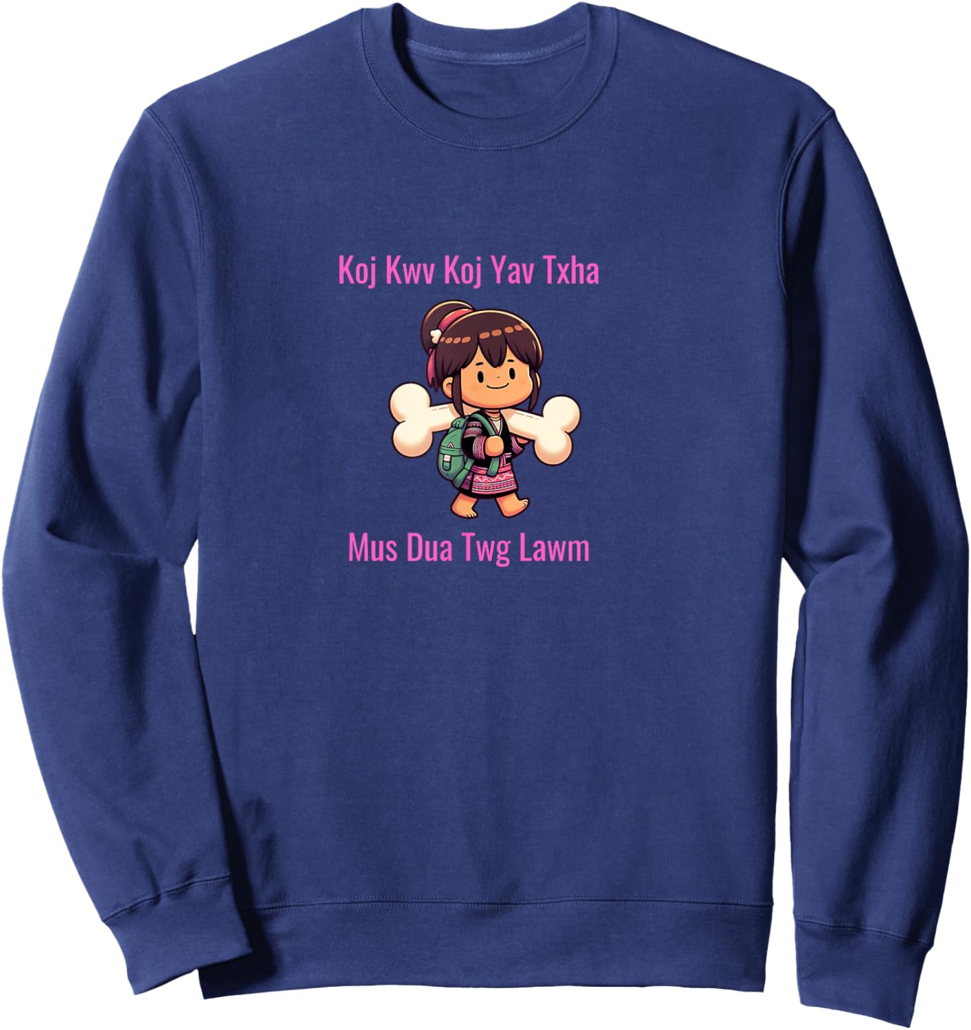 Hmong Ya Txha Sweatshirt - Sweatshirt | Navy