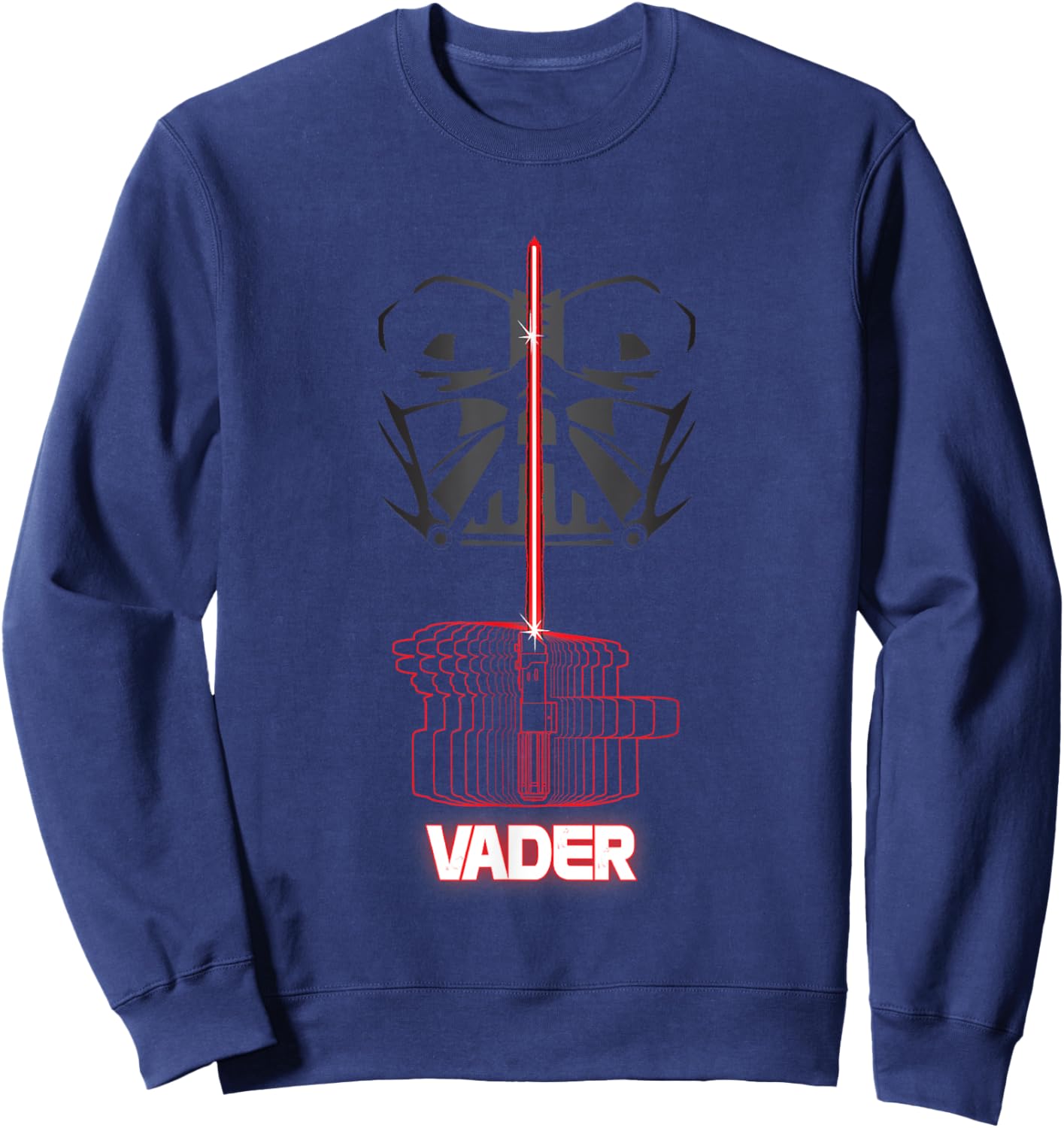 Star Wars Iconic Darth Vader Light Saber Big Chest Portrait Sweatshirt - Sweatshirt | Navy