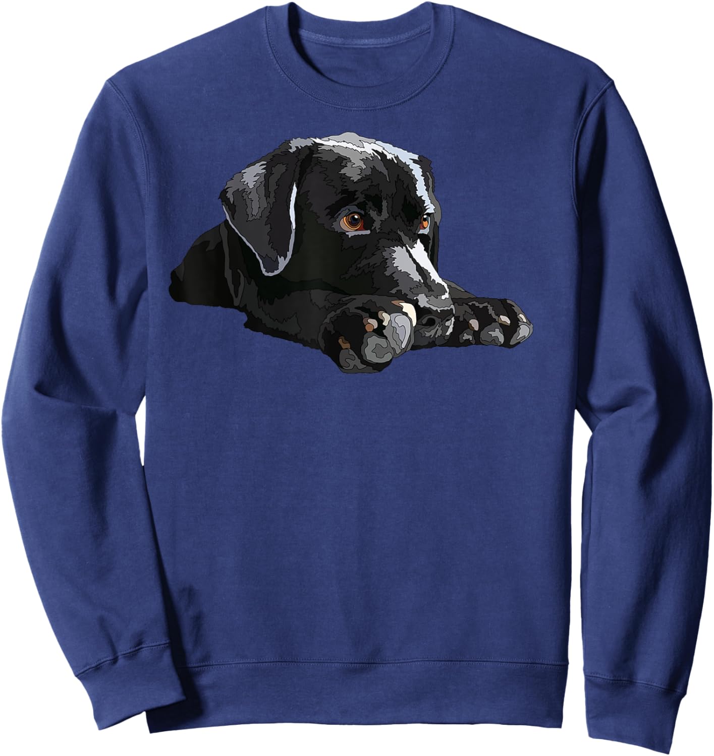 Black Labrador Retriever Black Lab Dog Mom Mother Dad Father Sweatshirt - Sweatshirt | Navy