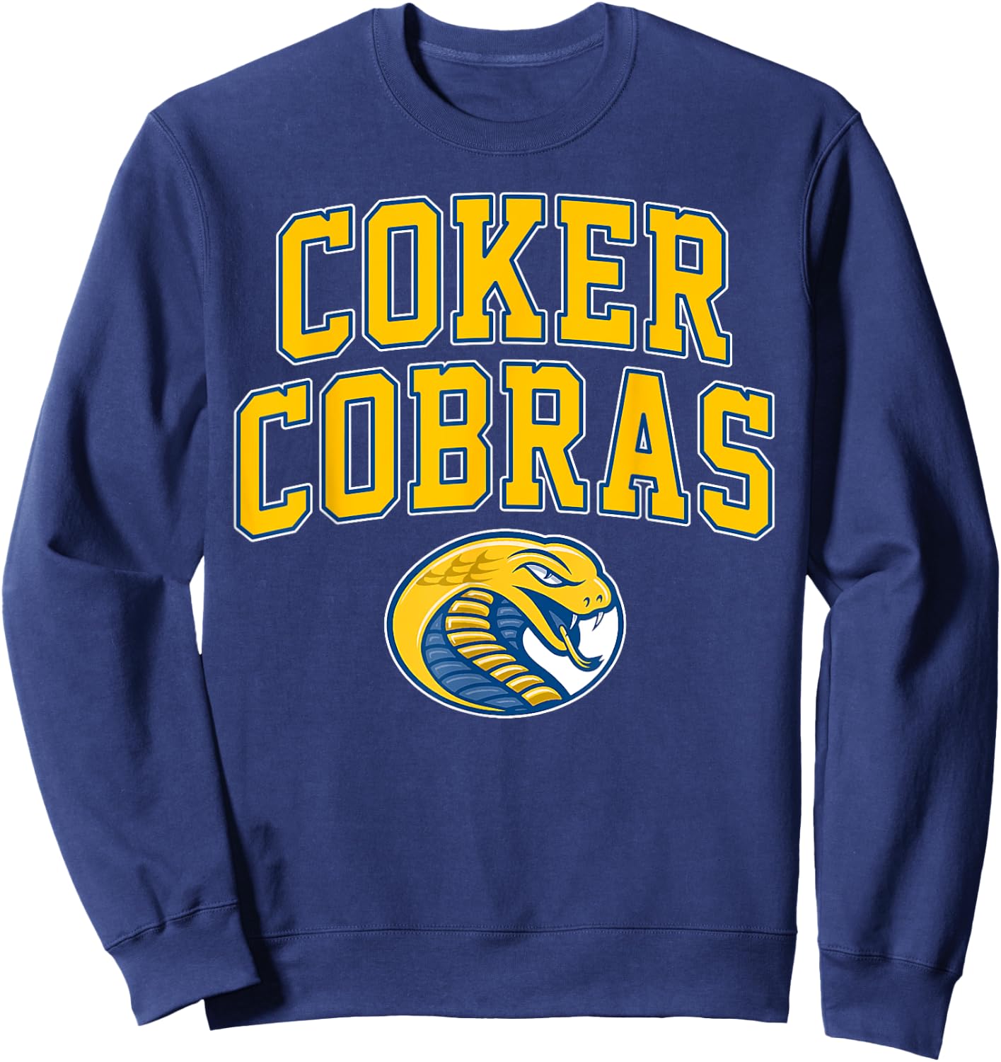 Coker College Cobras Arch Vintage Sports Design Men Women Sweatshirt - Sweatshirt | Navy
