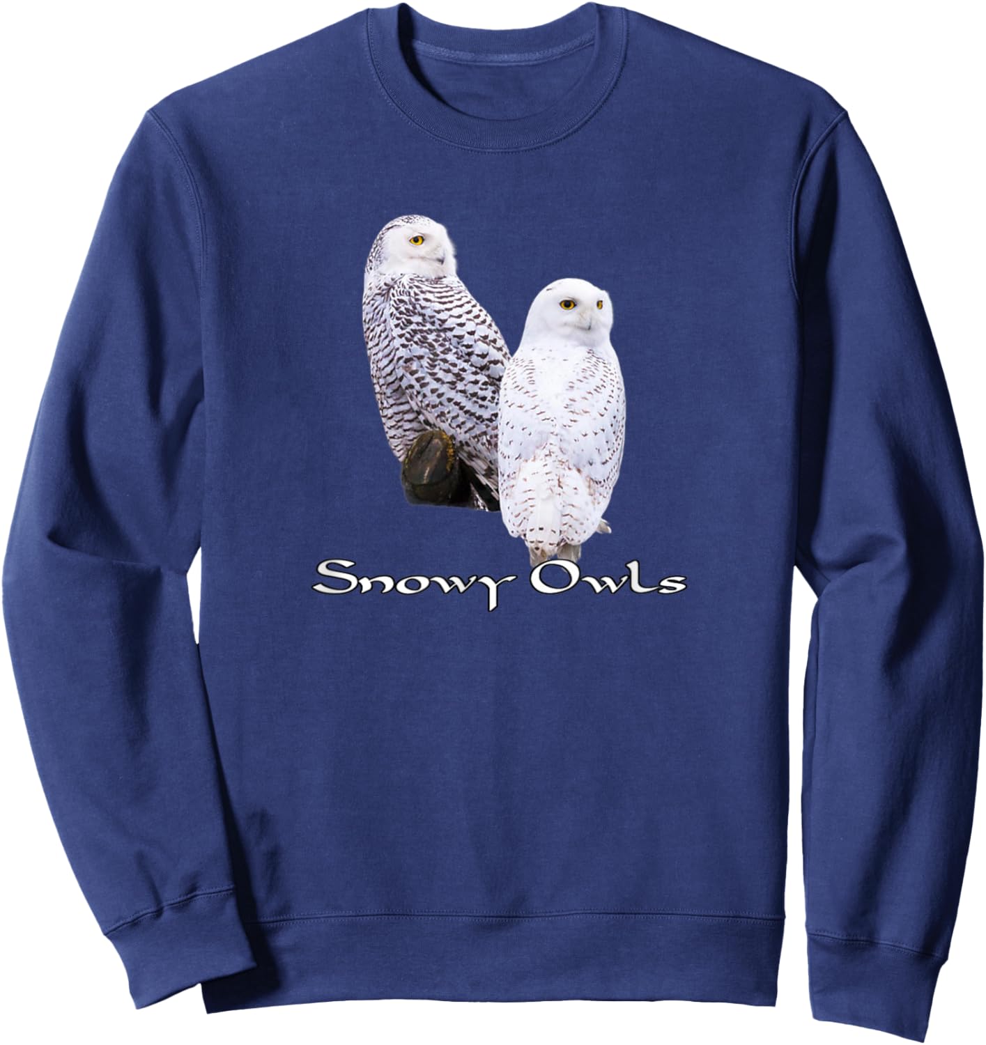 Snowy Owl Wildlife Sweatshirt - Sweatshirt | Navy