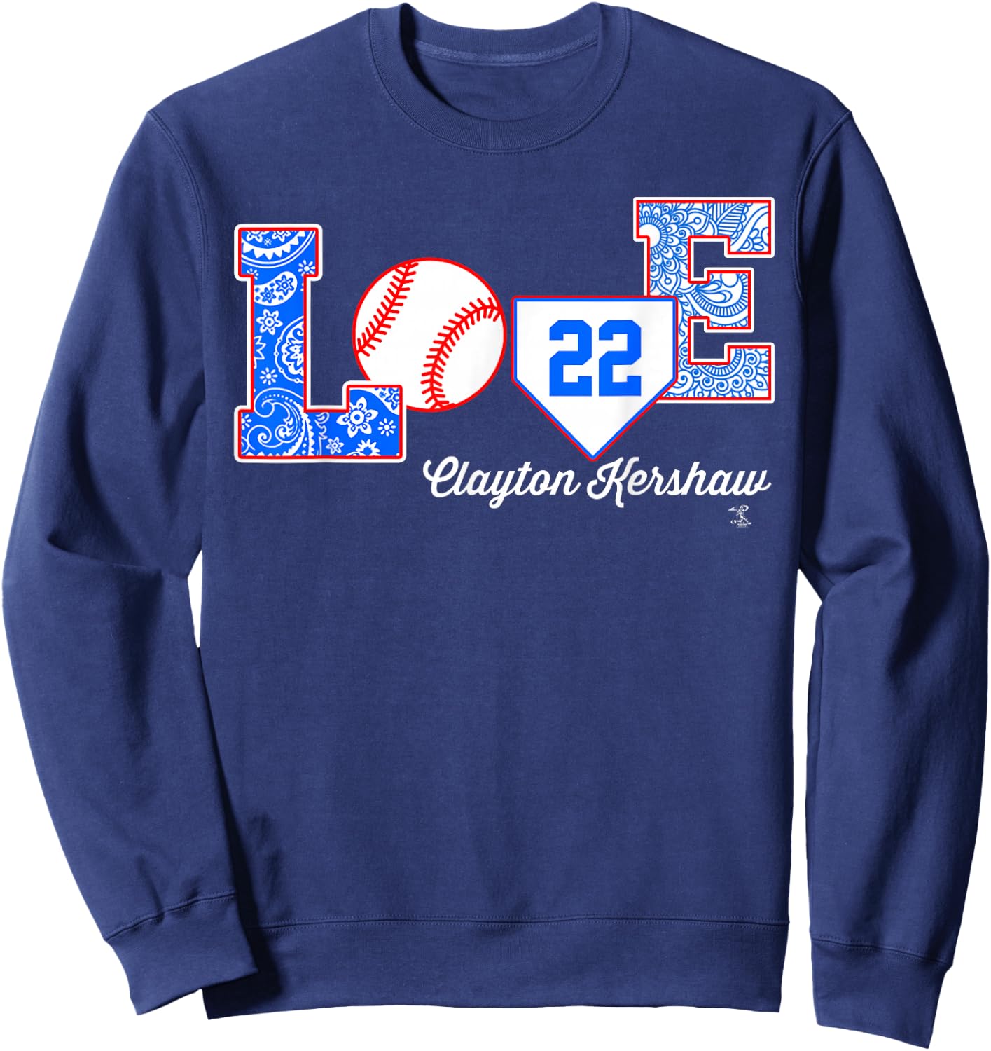 Clayton Kershaw Love My Player - Apparel Sweatshirt - Sweatshirt | Navy