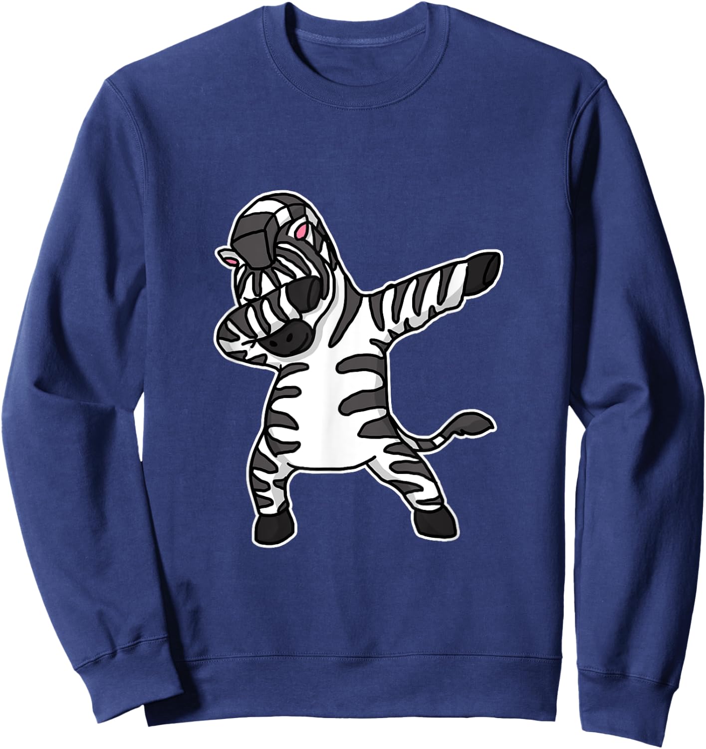 Funny Dabbing Zebra Gift Dab Dance Sweatshirt - Sweatshirt | Navy
