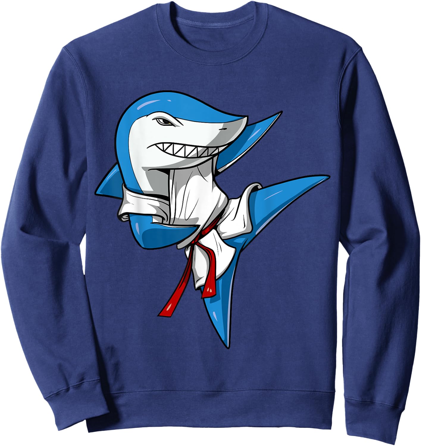 Shark Karate Martial Arts Kickboxing Jiu-Jitsu Taekwondo Sweatshirt - Sweatshirt | Navy