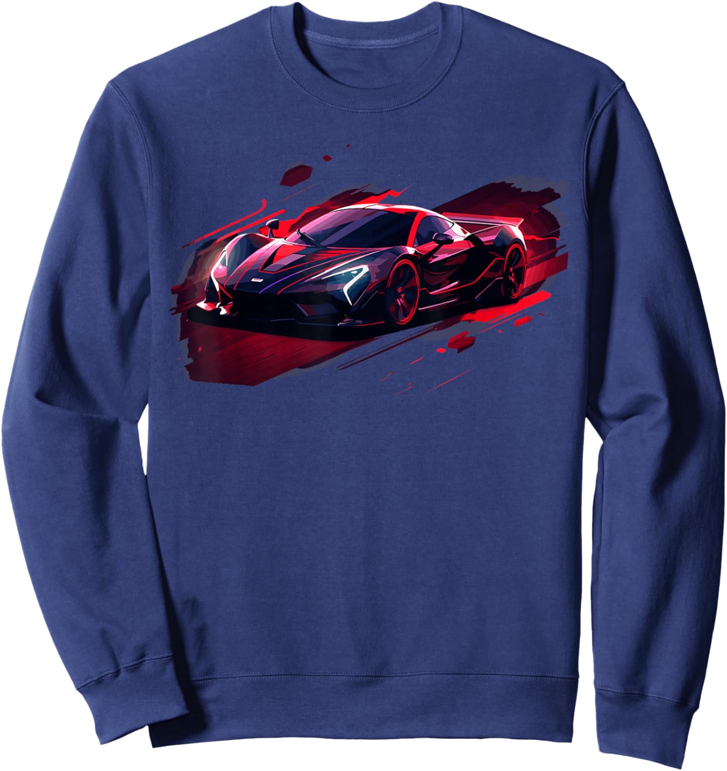 Exotic Concept Sports Car Supercar Luxury Hypercar Graphic Sweatshirt - Sweatshirt | Navy