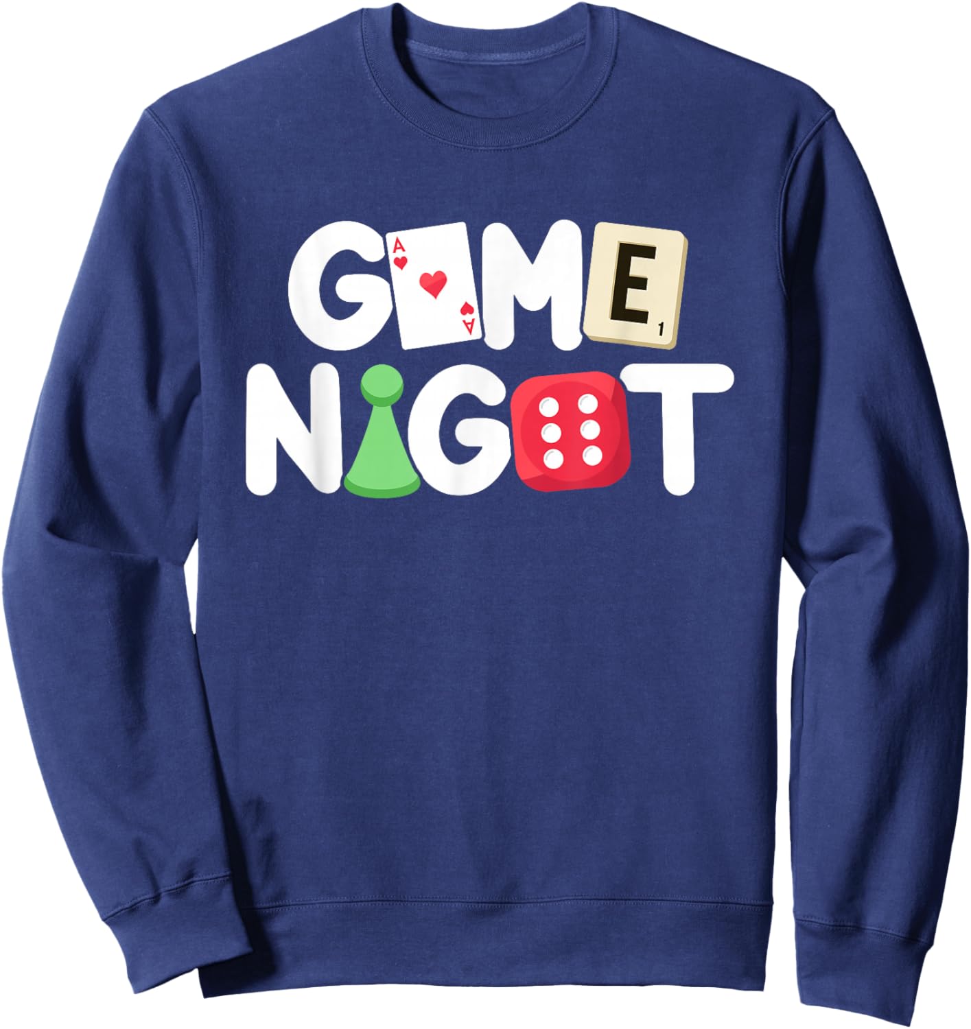 Game Night Host Board Games Trivia Night Team Women Men Sweatshirt - Sweatshirt | Navy