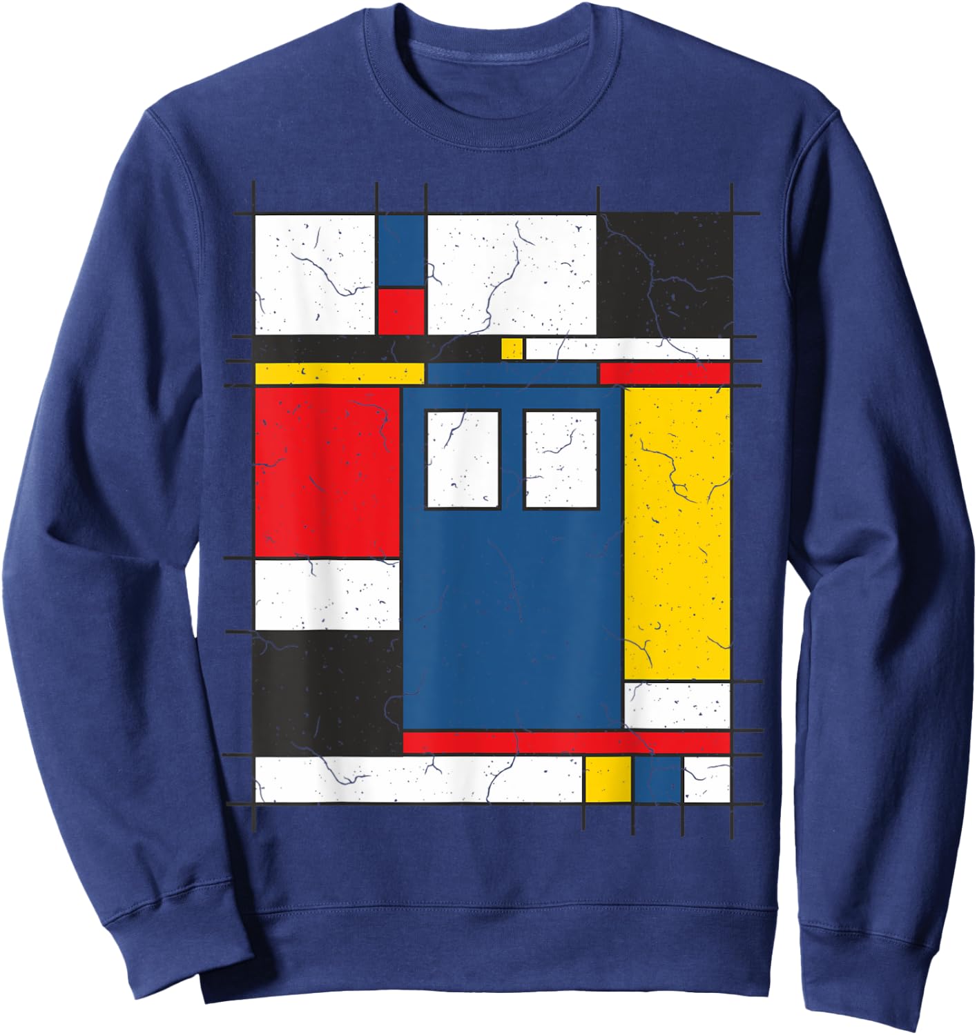 De Stijl Love The Blue Police Public Call Box 2 - Fan Fun Sweatshirt - Sweatshirt | Navy