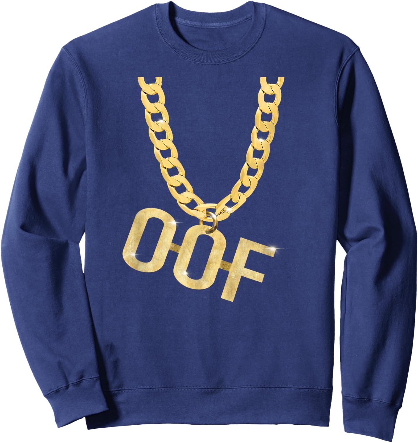 FUNNY oof necklace and pendant design Sweatshirt - Sweatshirt | Navy