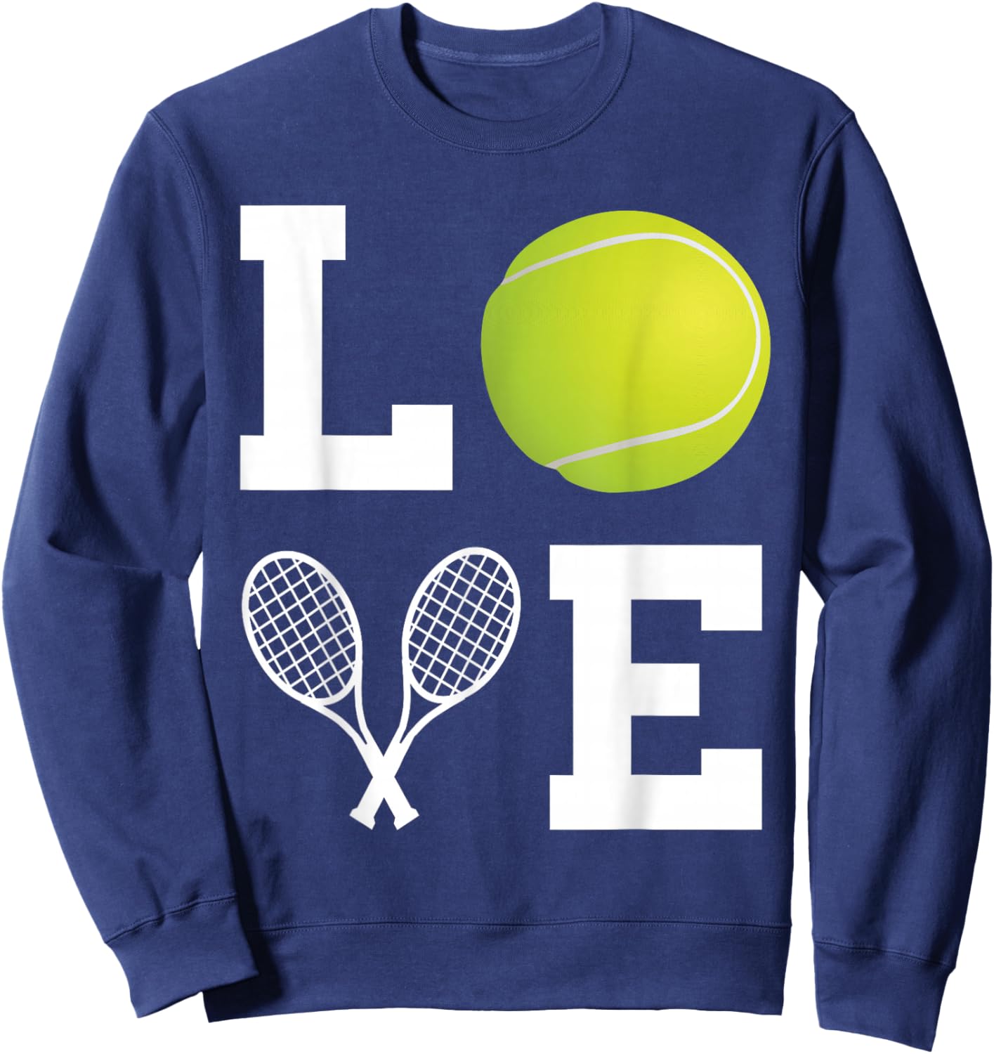 Tennis Racquets Love Tennis Player Lover Tennis Ball Sweatshirt - Sweatshirt | Navy