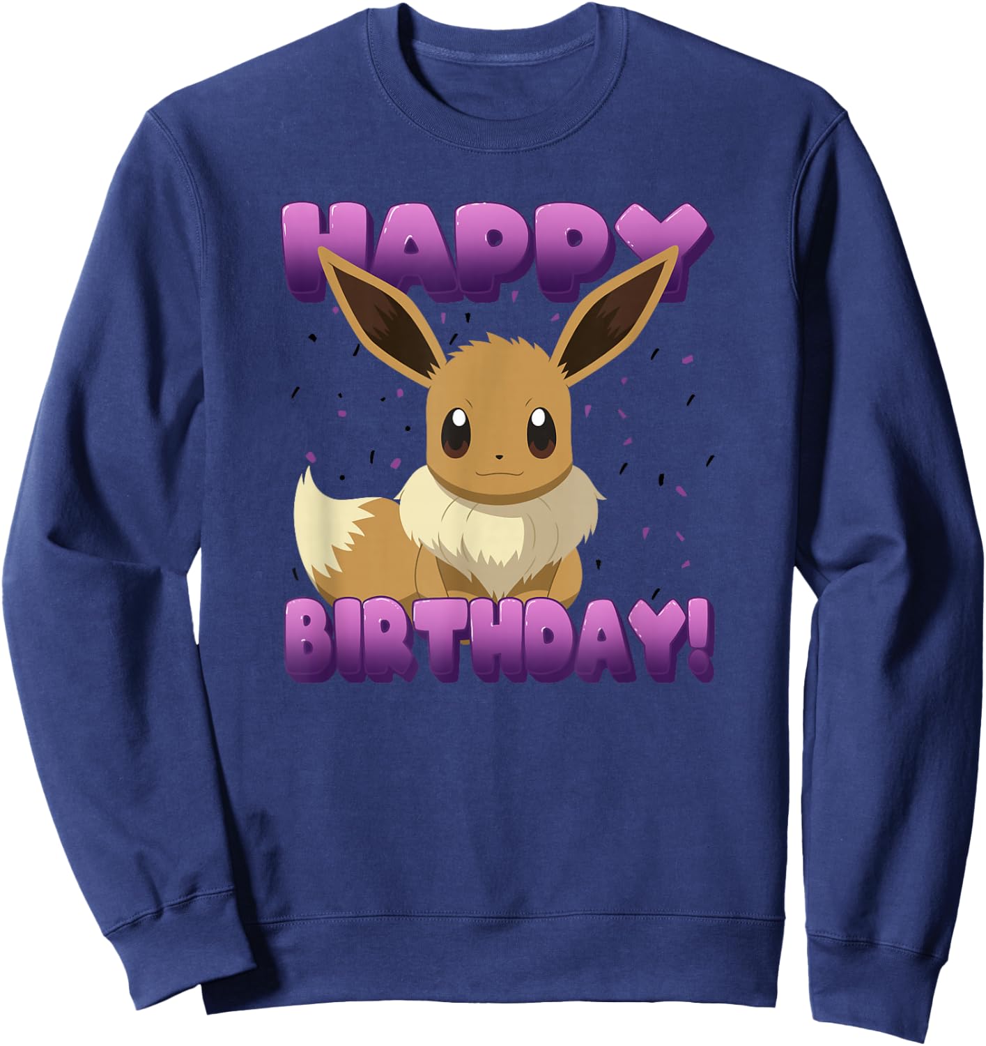 Pokémon Birthday Eevee Big Face Happy Birthday Sweatshirt - Sweatshirt | Navy