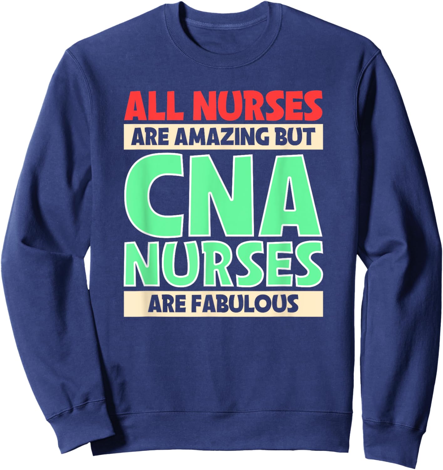 Messy Bun Cna Certified Nursing Assistant Sweatshirt - Sweatshirt | Navy