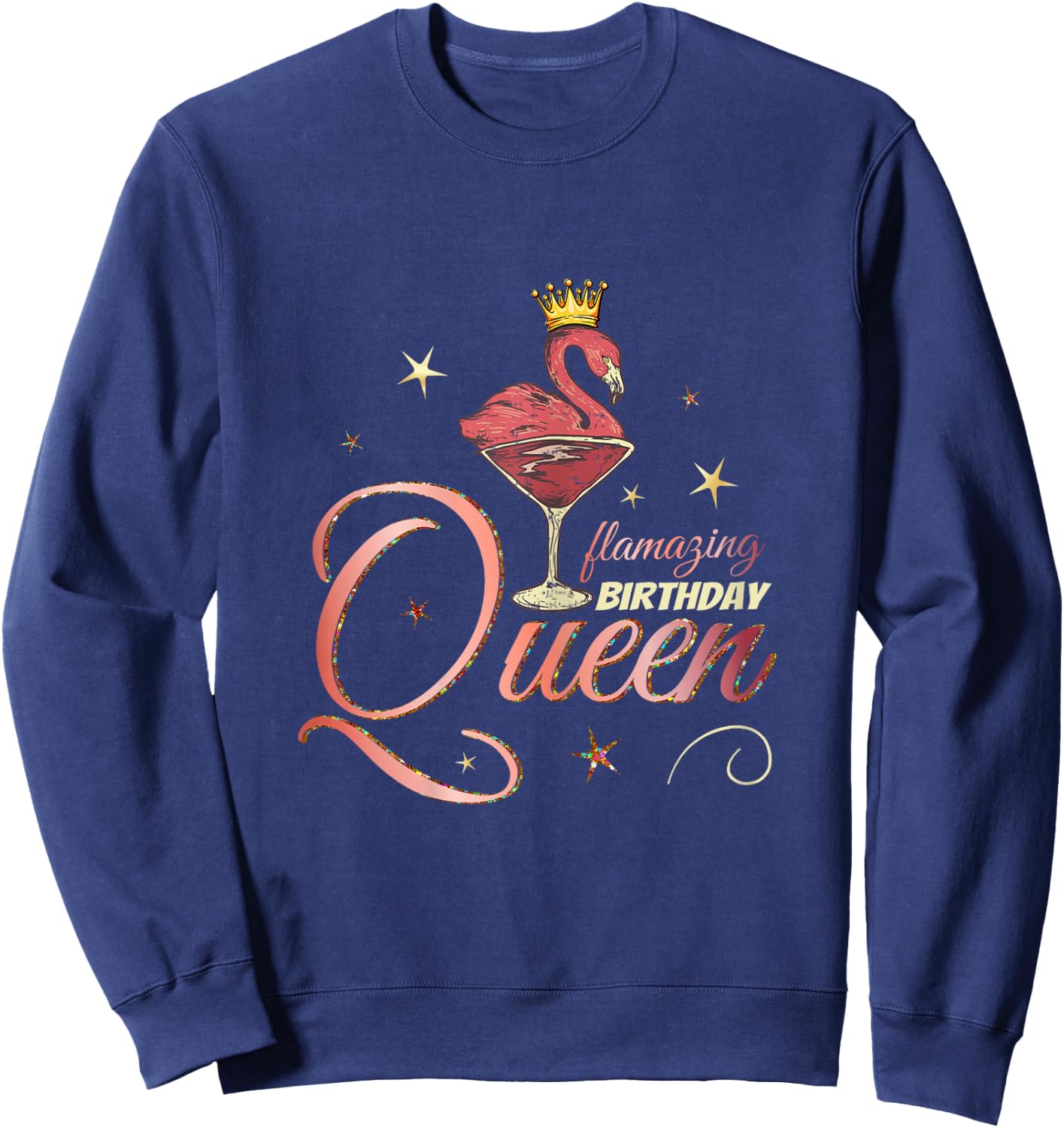 Flamazing Flamingo Birthday Gift Sweatshirt - Sweatshirt | Navy