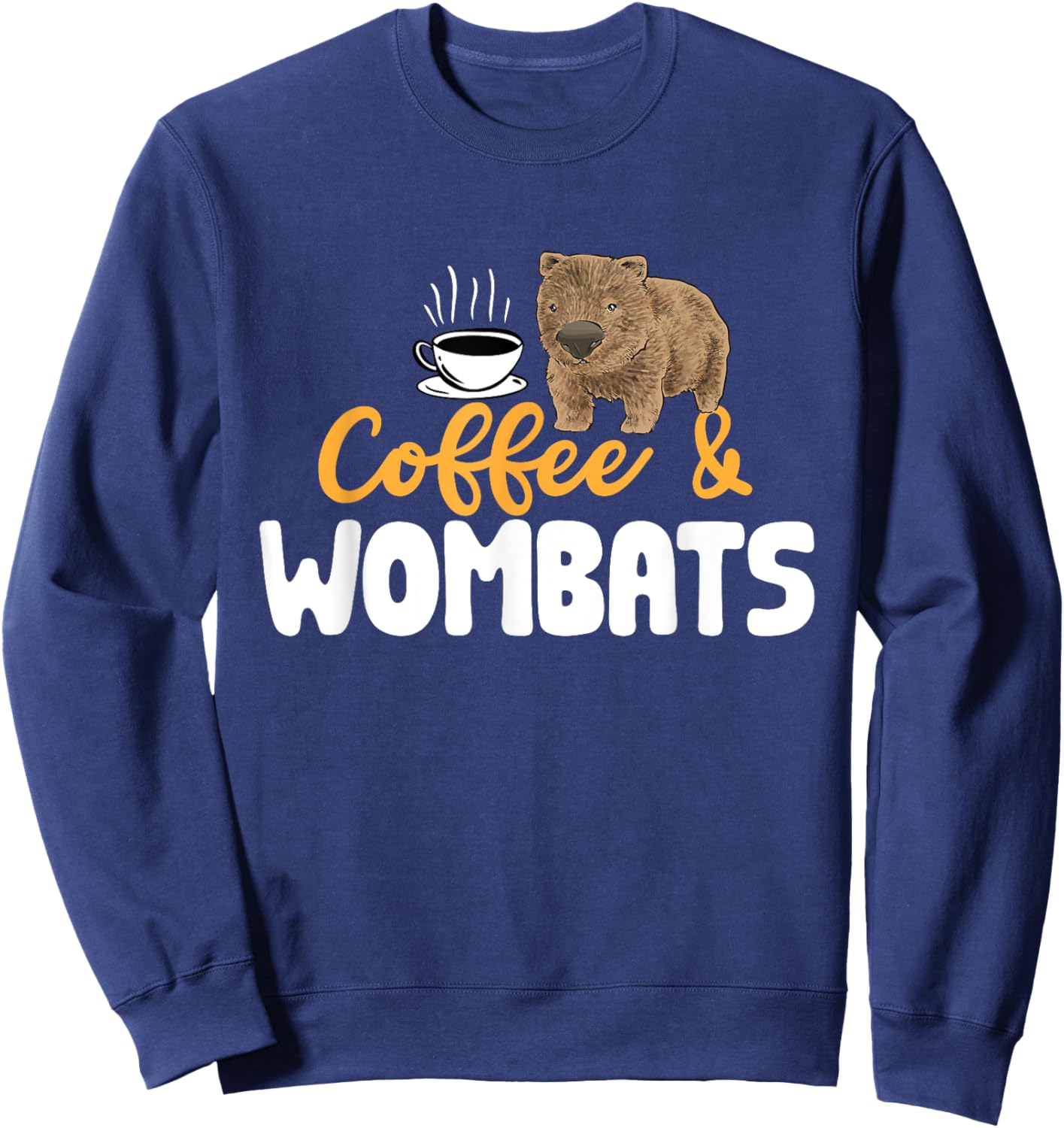 Wombat Lover Coffee Australian Wombat Sweatshirt - Sweatshirt | Navy